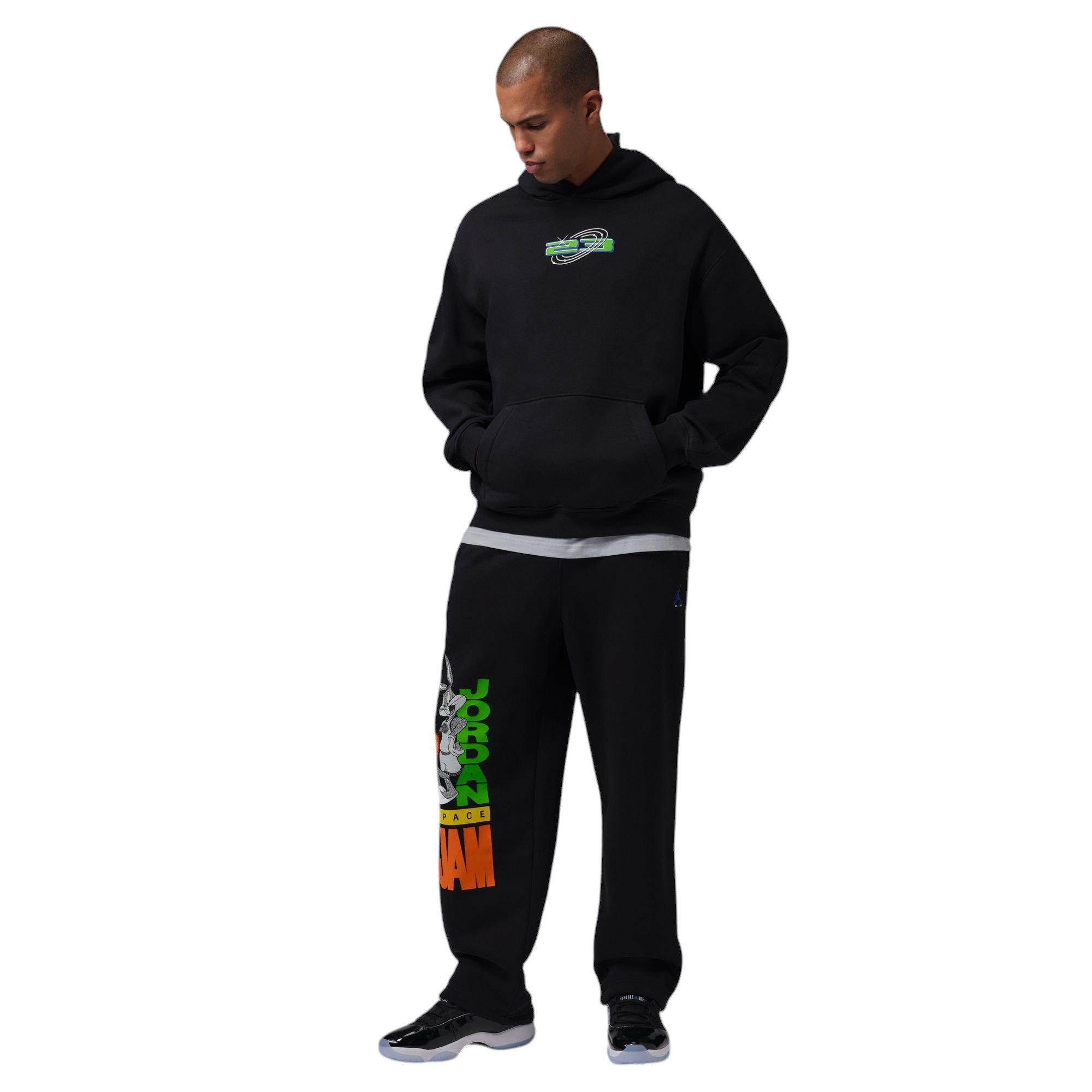 Jordan Brooklyn "Space Jam" Men's Fleece Pullover Hoodie - BLACK