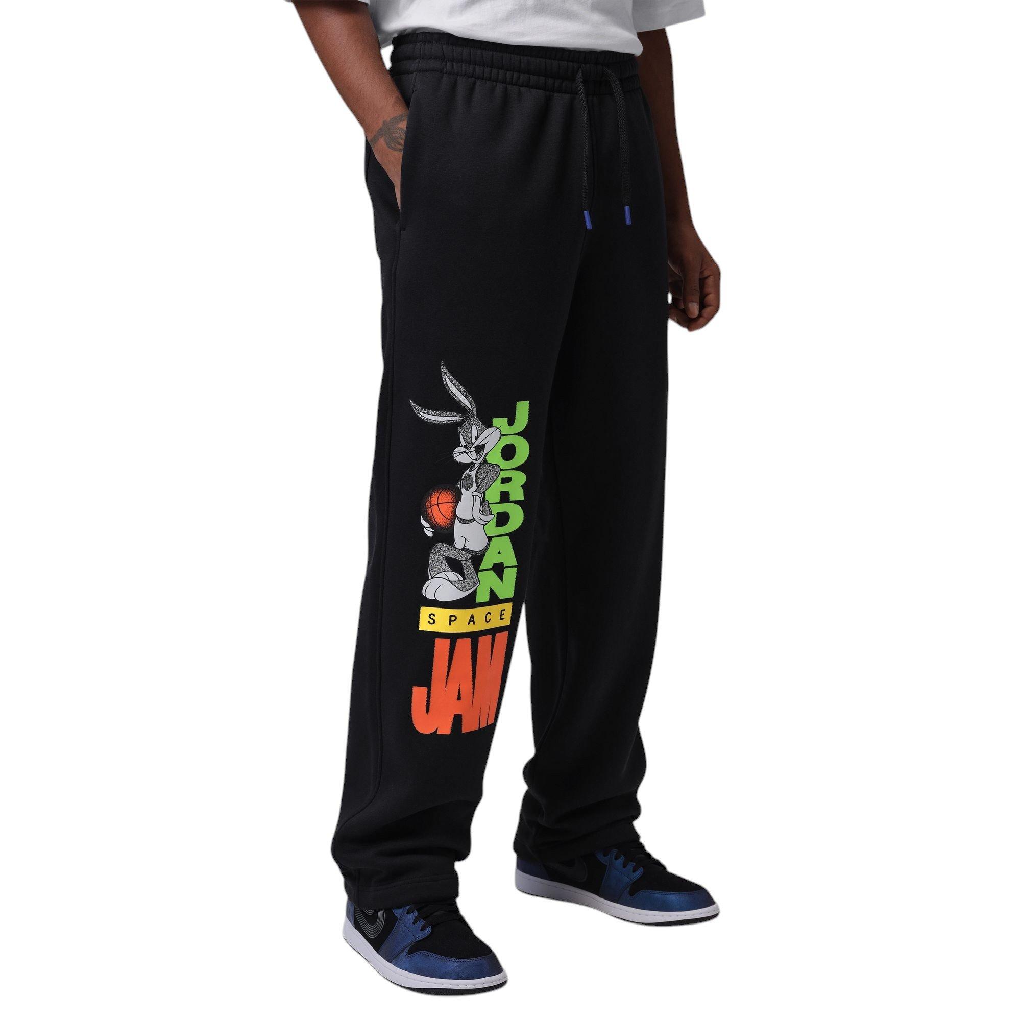 Jordan Brooklyn "Space Jam" Men's Cuffed Fleece Pants - BLACK