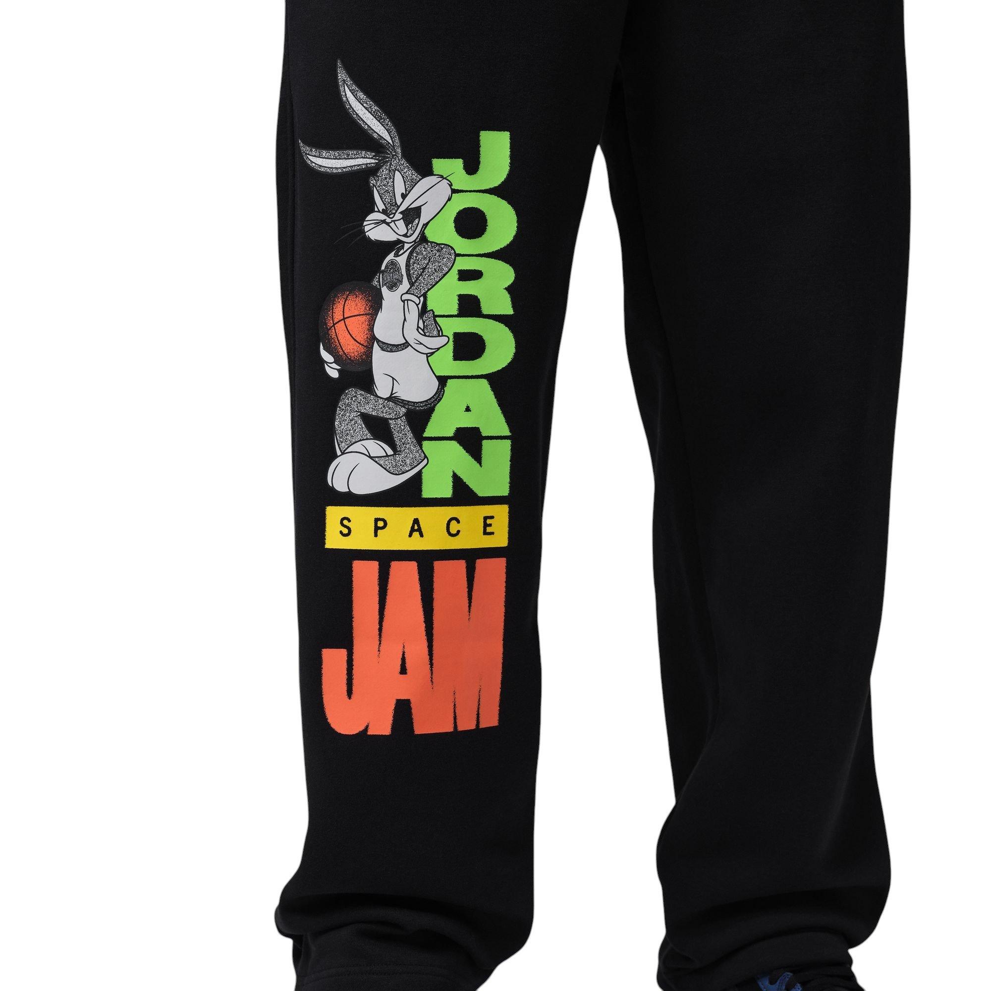 Jordan Brooklyn "Space Jam" Men's Cuffed Fleece Pants - BLACK