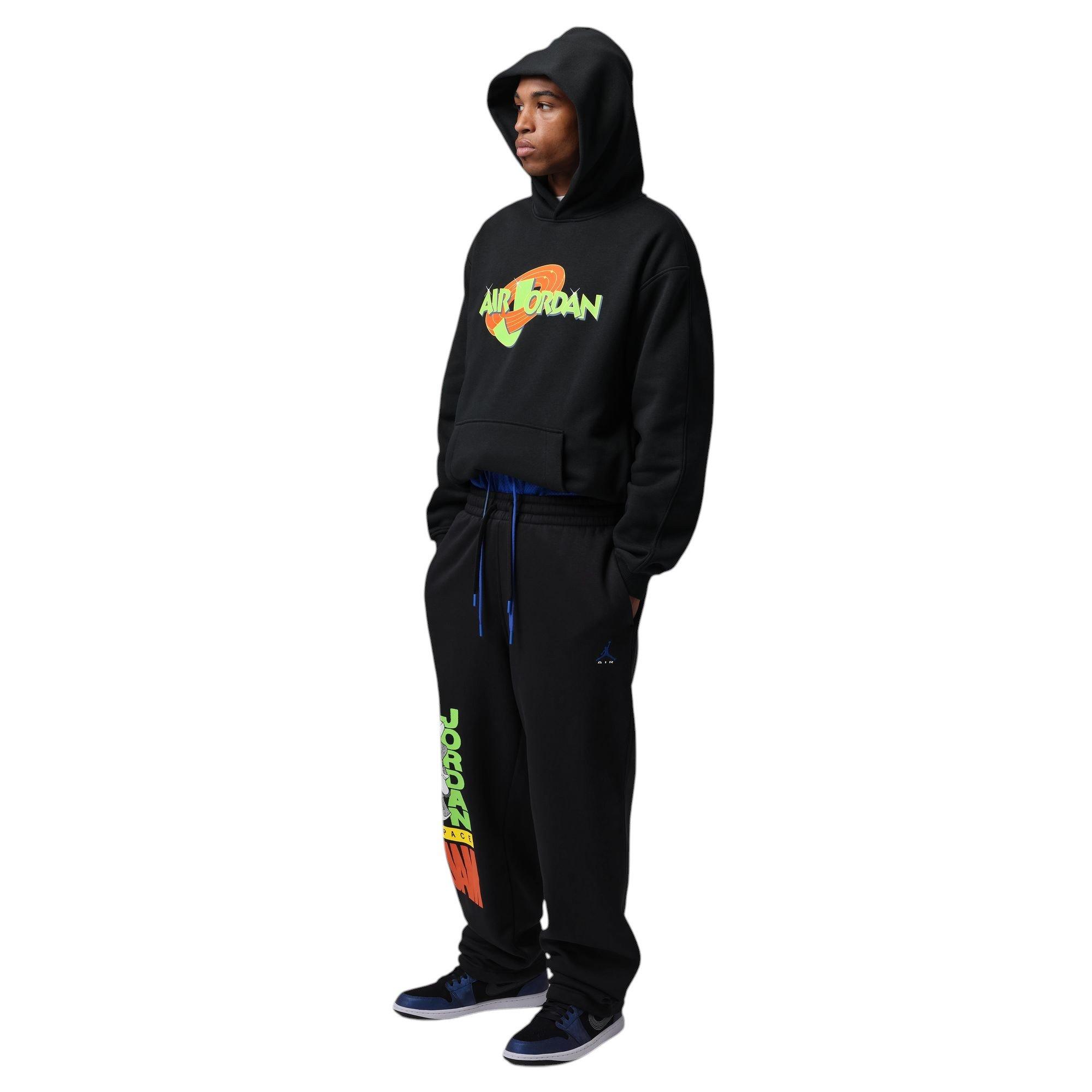 Jordan Brooklyn "Space Jam" Men's Cuffed Fleece Pants - BLACK