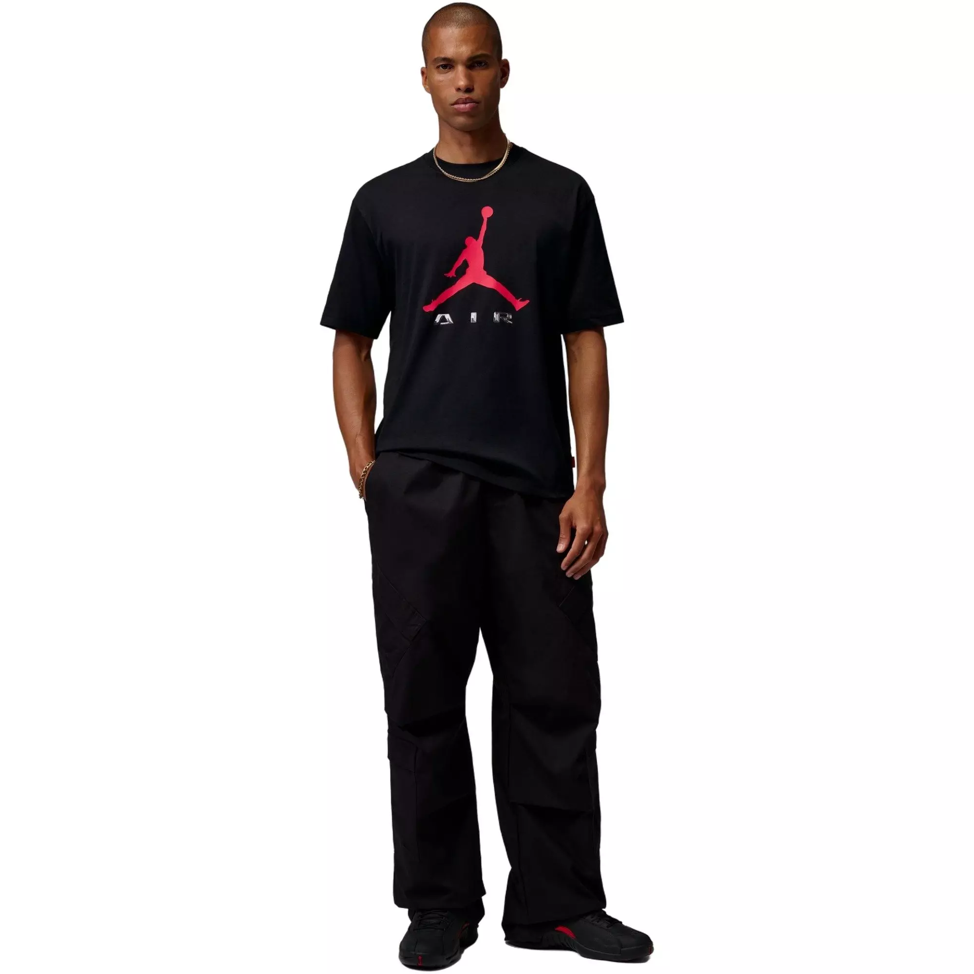 Jordan Men's Air Brooklyn Jumpman Tee - BLACK/RED