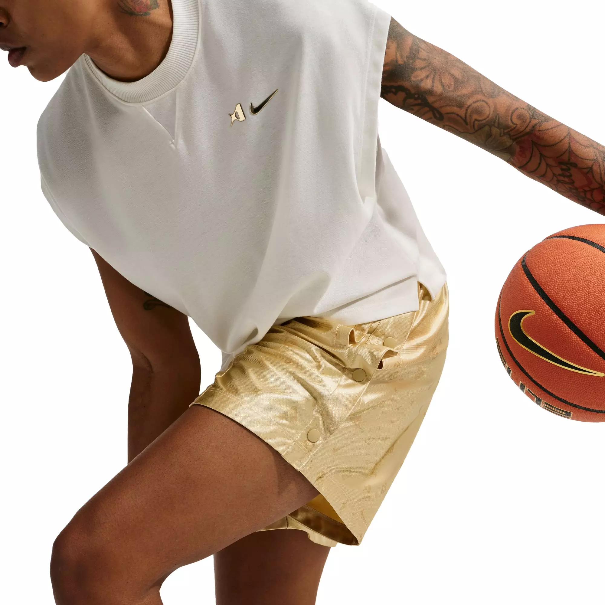 Nike A'ja Wilson "Gold Standard" Women's Dri-FIT Basketball Short - TEAM GOLD/WHEAT GRASS