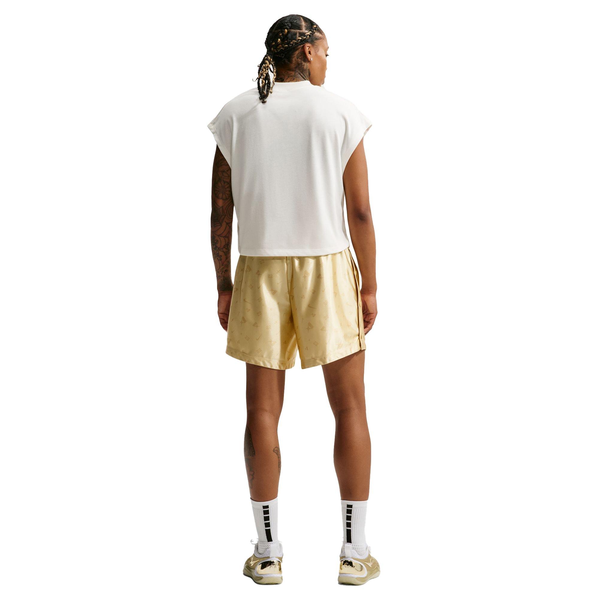 Nike A'ja Wilson "Gold Standard" Women's Dri-FIT Basketball Short - TEAM GOLD/WHEAT GRASS Thumbnail View 5
