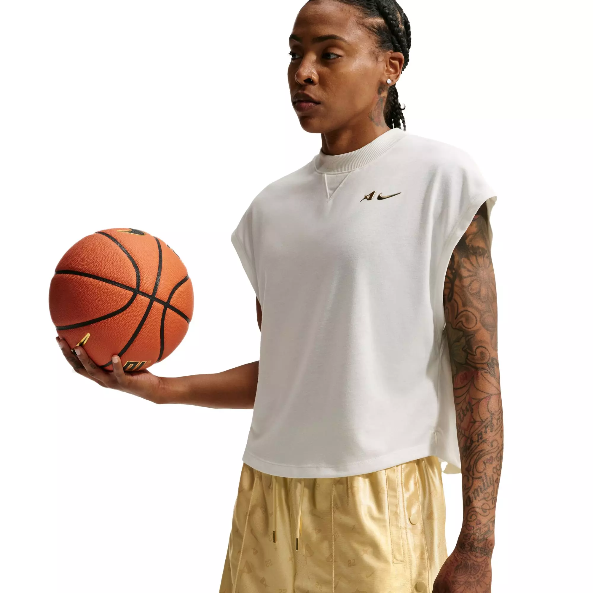 Nike A'ja Wilson "Gold Standard" Women's Basketball Tank Top - SAIL/METALLIC GOLD