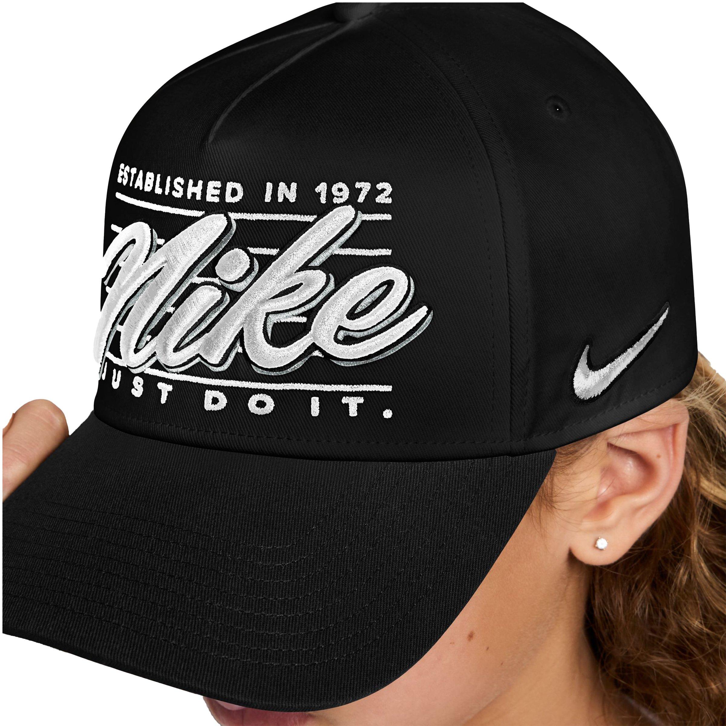 Nike Script A-Frame Rise Cap - Black - BLACK