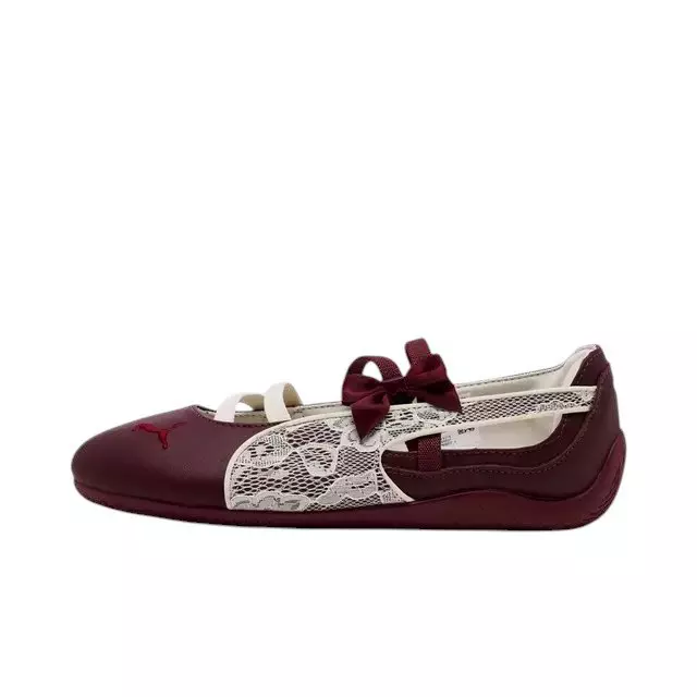 PUMA Speedcat Ballerina Lace "Ruby Shimmer" Women's Shoe - BURGUNDY