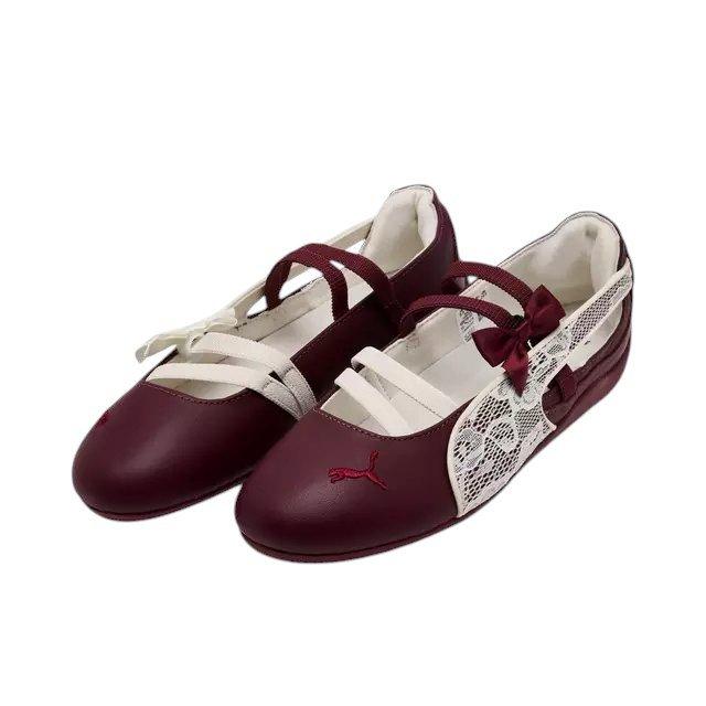 PUMA Speedcat Ballerina Lace "Ruby Shimmer" Women's Shoe - BURGUNDY