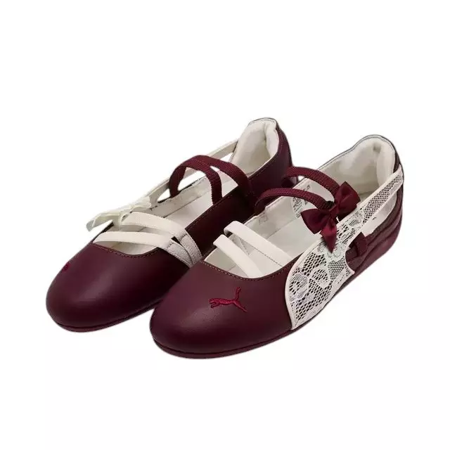 PUMA Speedcat Ballerina Lace "Ruby Shimmer" Women's Shoe - BURGUNDY