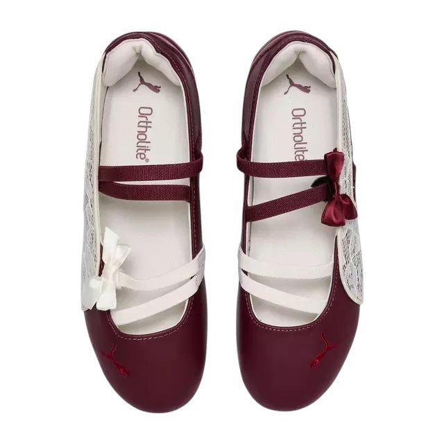 PUMA Speedcat Ballerina Lace "Ruby Shimmer" Women's Shoe - BURGUNDY