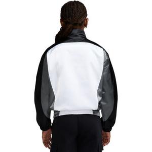 Nike Big Girls' Sportswear Fleece Satin Jacket - BLACK