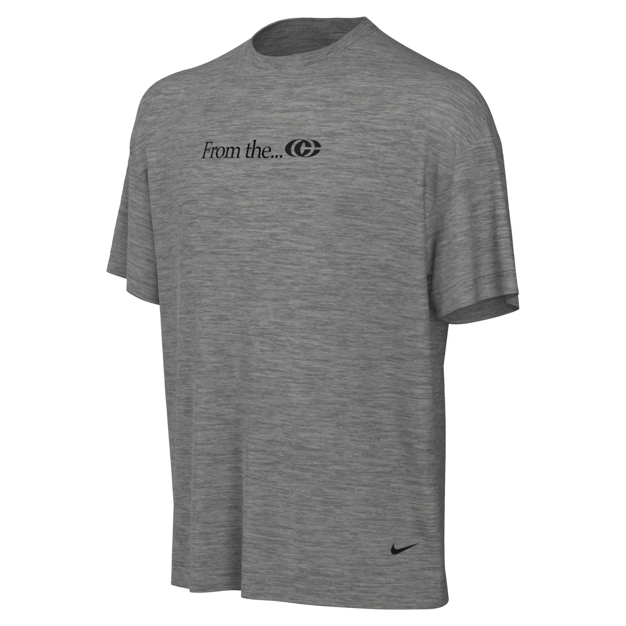 Nike Caitlin Blue Dri-FIT Big Kids' Tee - GREY/BLACK