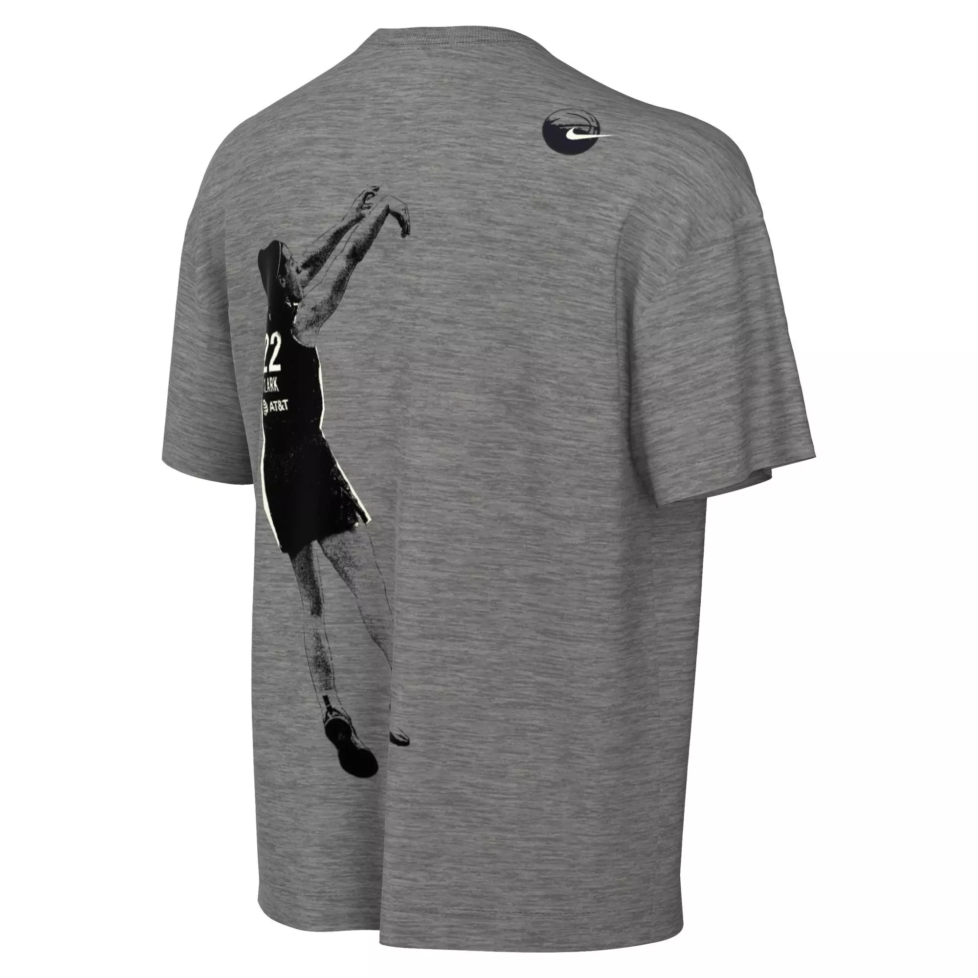 Nike Caitlin Blue Dri-FIT Big Kids' Tee - GREY/BLACK