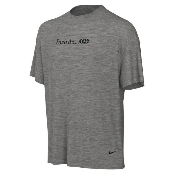Nike Caitlin Blue Dri-FIT Big Kids' Tee - GREY/BLACK