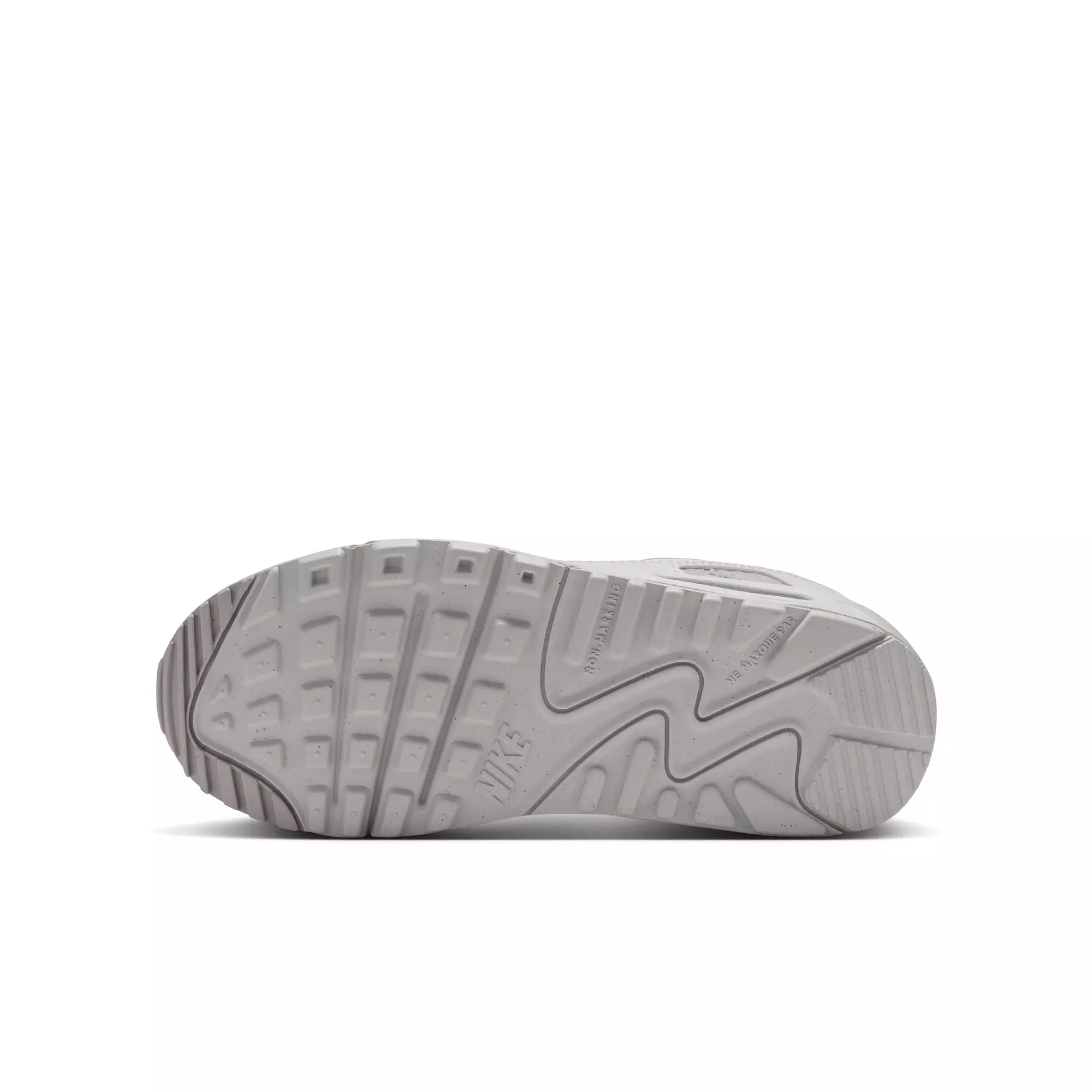 Nike Air Max 90 "Photon Dust/Metallic Silver/Vast Grey" Grade School Girls' Shoe - WHITE/SILVER