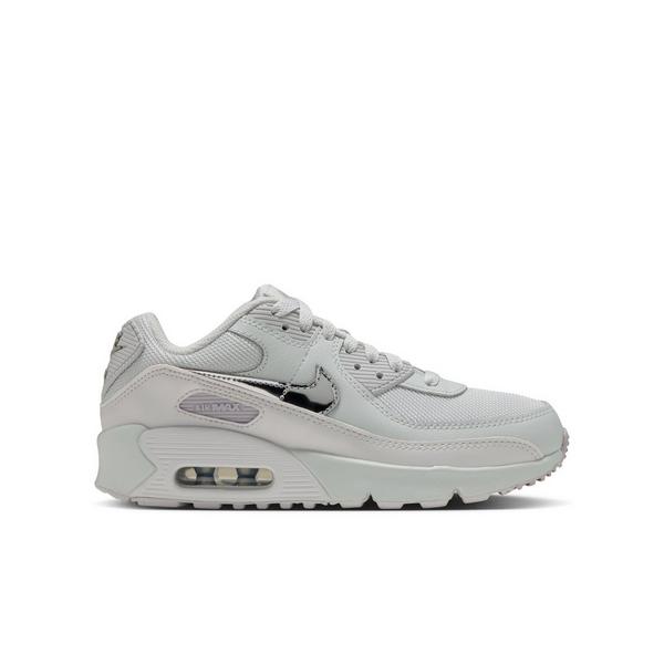 Nike Air Max 90 "Photon Dust/Metallic Silver/Vast Grey" Grade School Girls' Shoe