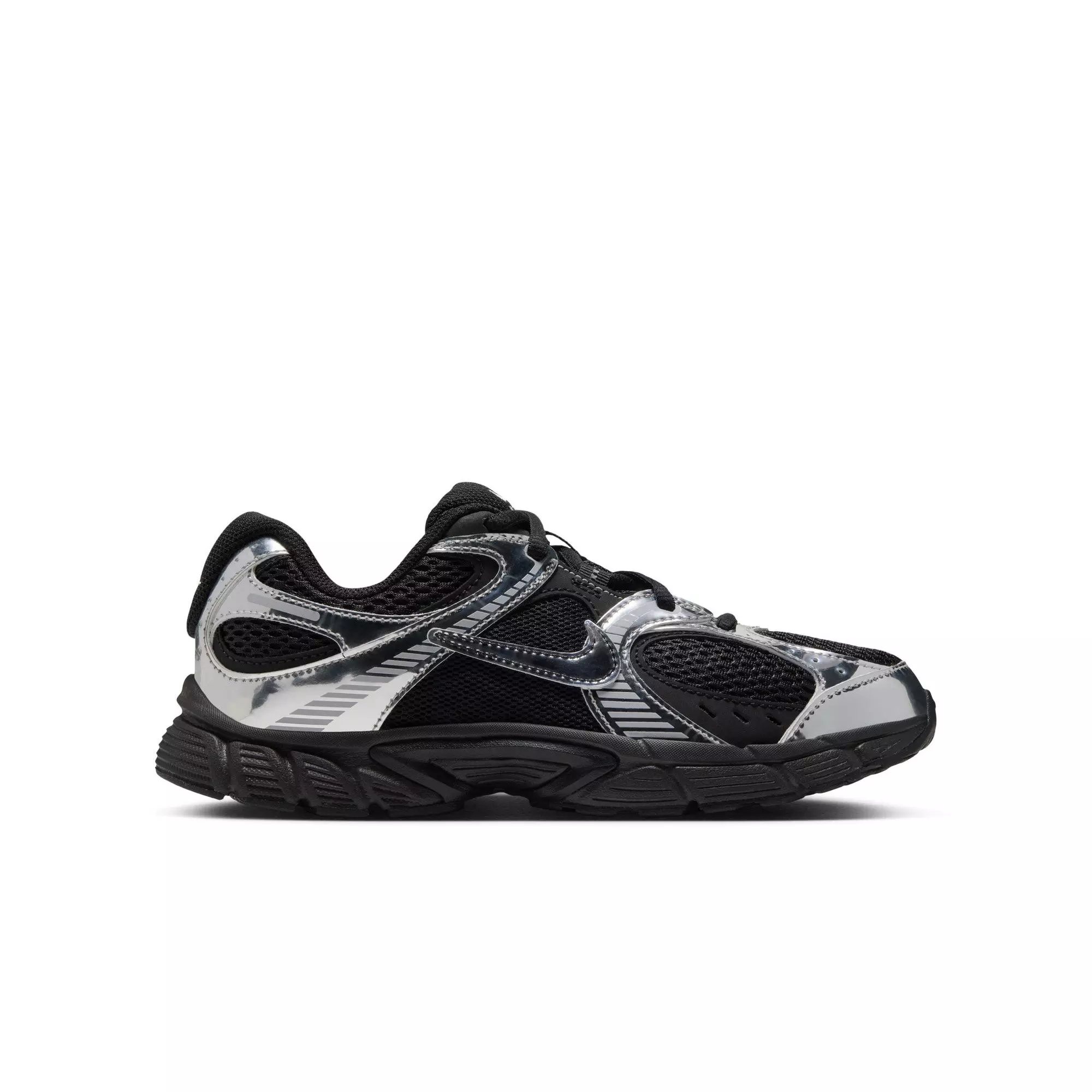 Nike V5 RNR "Black/Metallic Silver" Grade School Girls' Shoe - BLACK/SILVER
