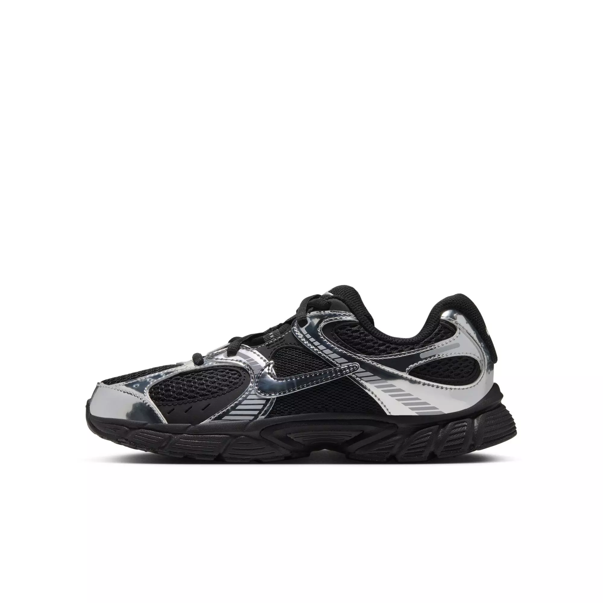 Nike V5 RNR "Black/Metallic Silver" Grade School Girls' Shoe - BLACK/SILVER