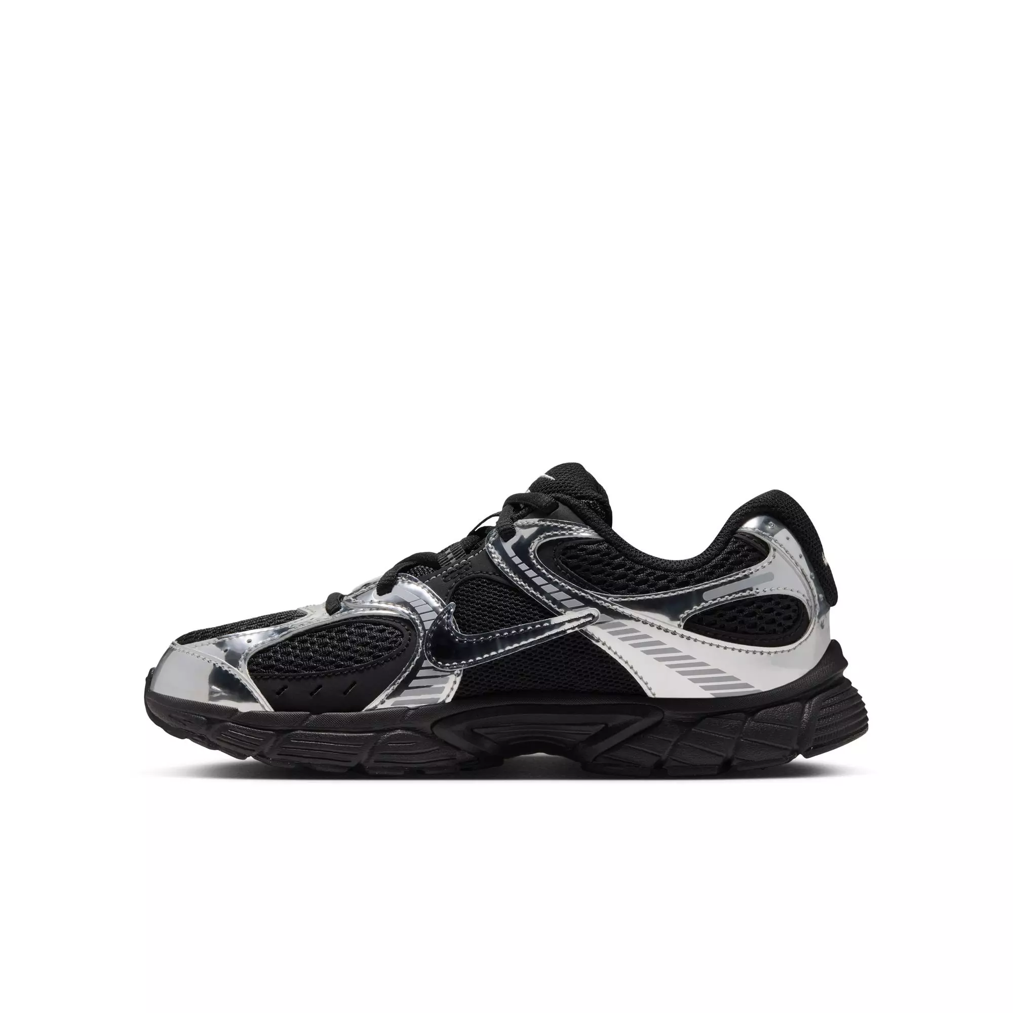 Nike V5 RNR "Black/Metallic Silver" Grade School Girls' Shoe - BLACK/SILVER