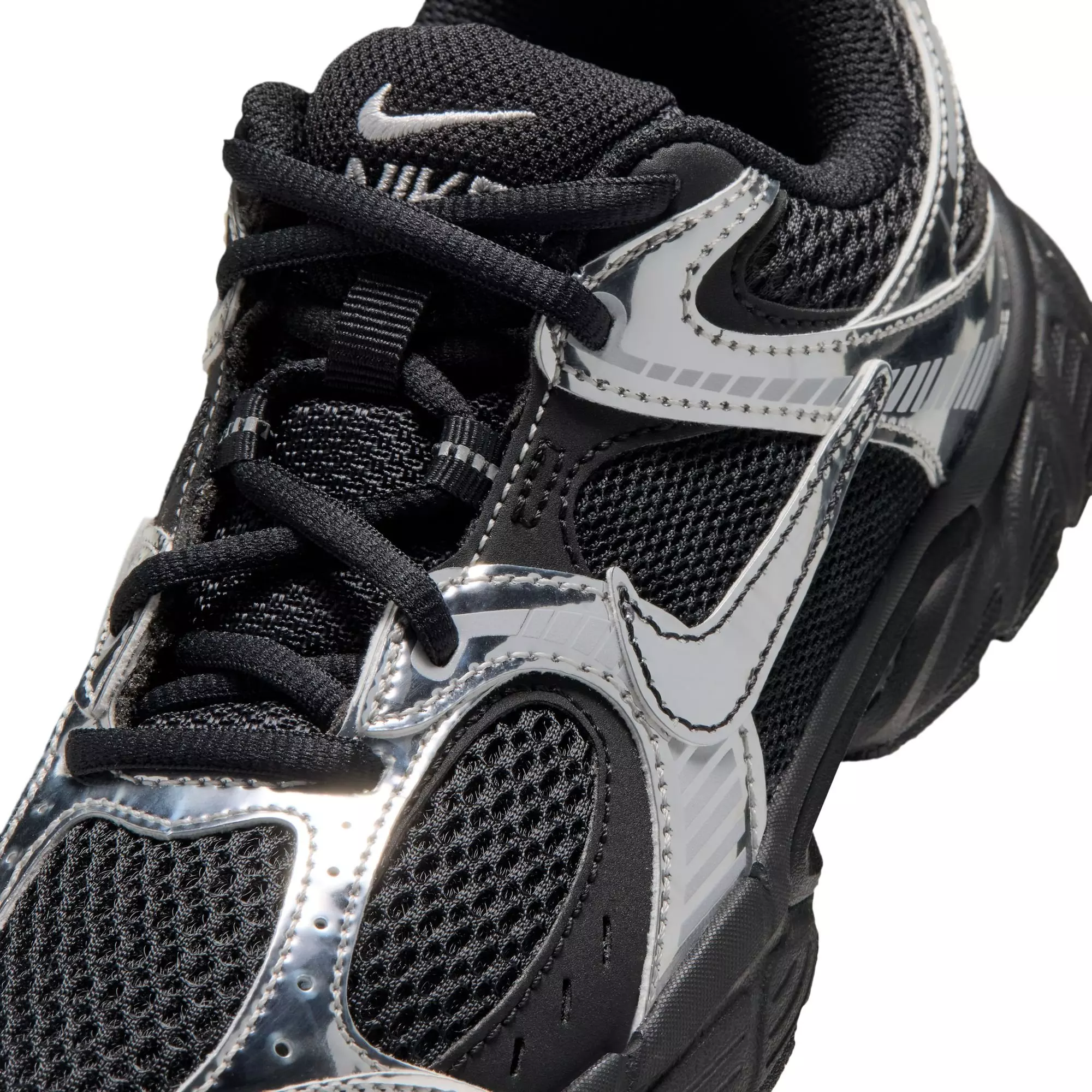 Nike V5 RNR "Black/Metallic Silver" Grade School Girls' Shoe - BLACK/SILVER