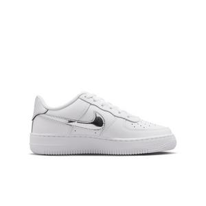 Nike Air Force 1 "White/Metallic Silver" Grade School Girls' Shoe - WHITE/SILVER