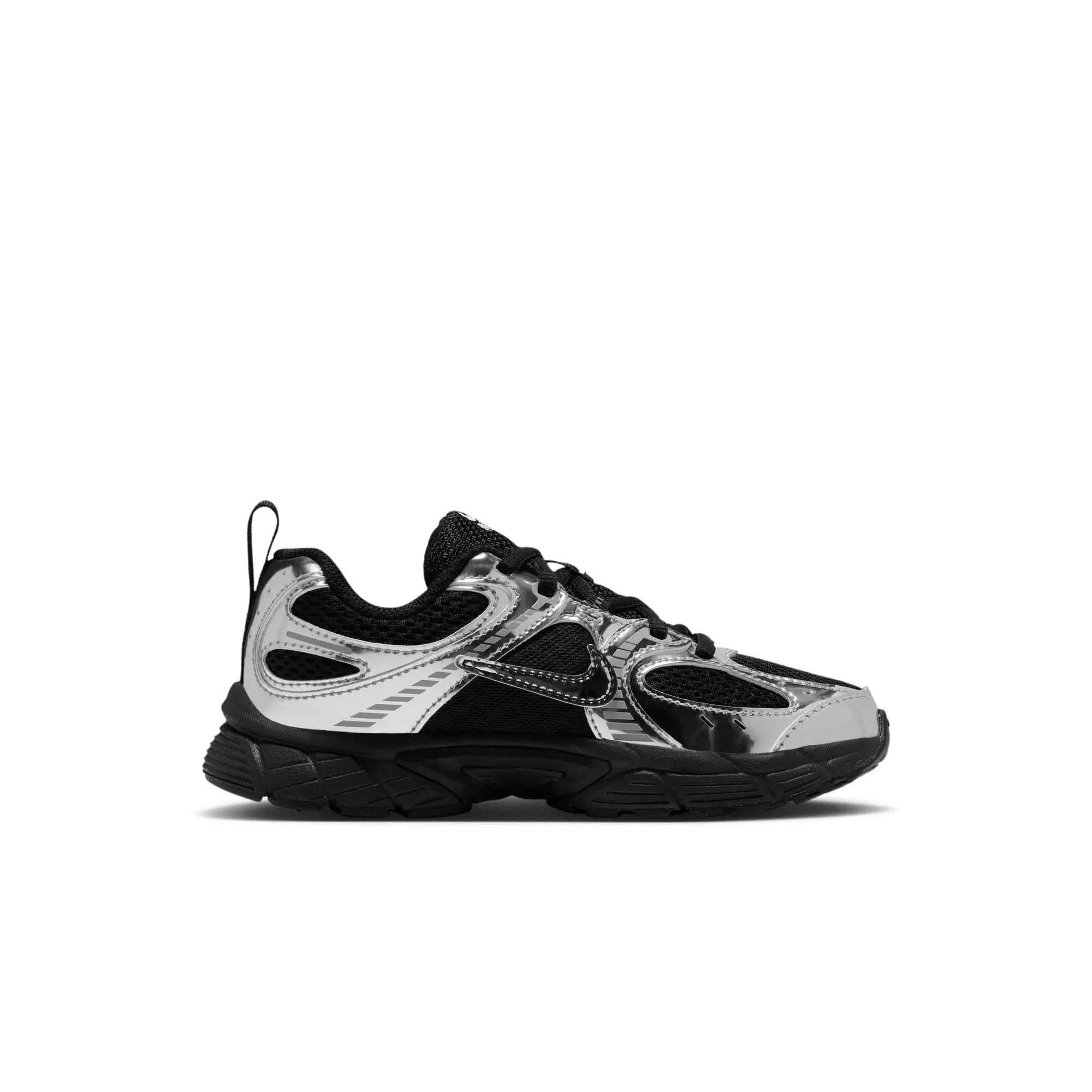 Nike V5 RNR "Black/Metallic Silver" Preschool Girls' Shoe - BLACK/SILVER