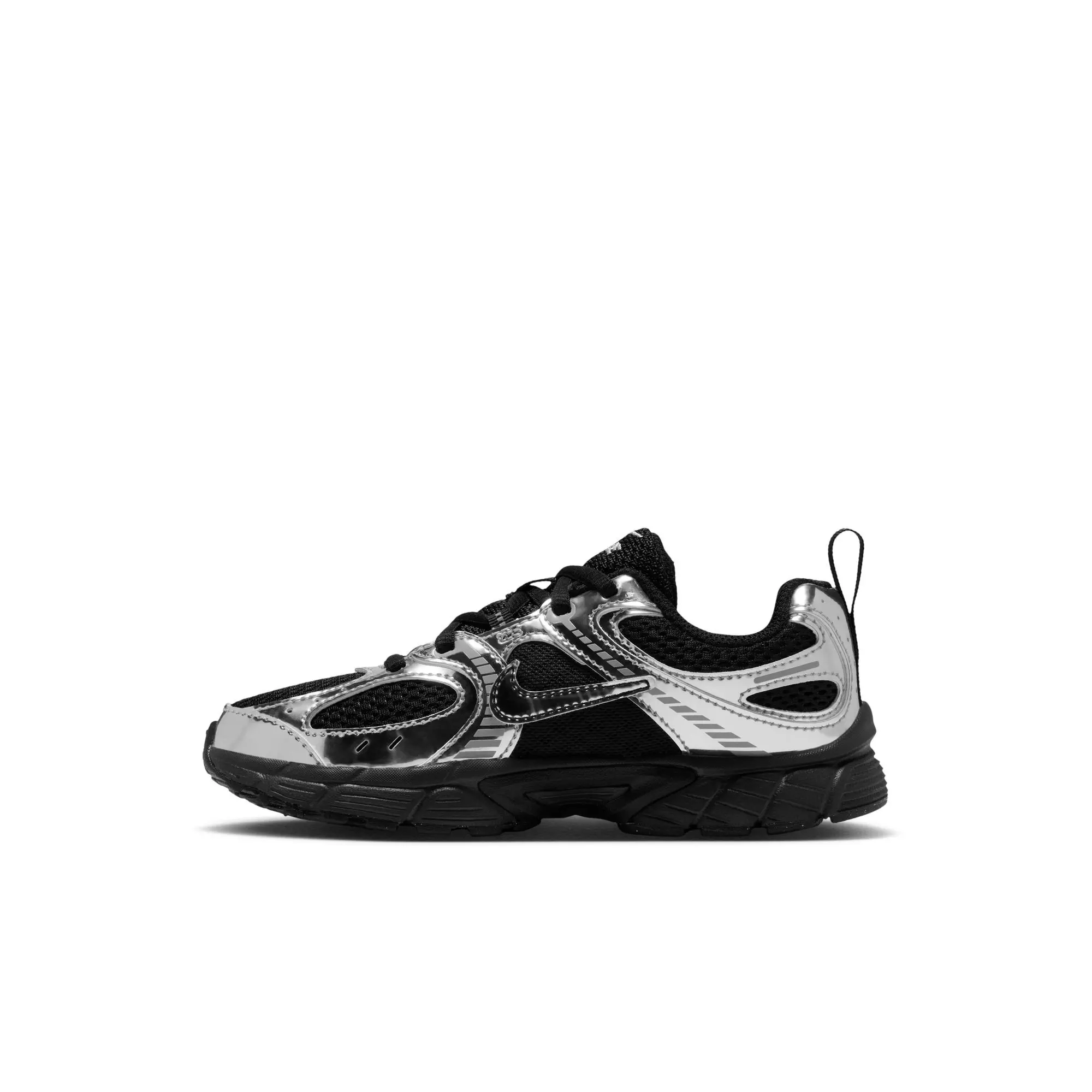 Nike V5 RNR "Black/Metallic Silver" Preschool Girls' Shoe - BLACK/SILVER