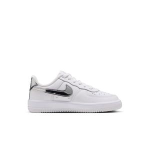 Nike Air Force 1 Low "White/Metallic Silver" Preschool Girls' Shoe - WHITE/SILVER