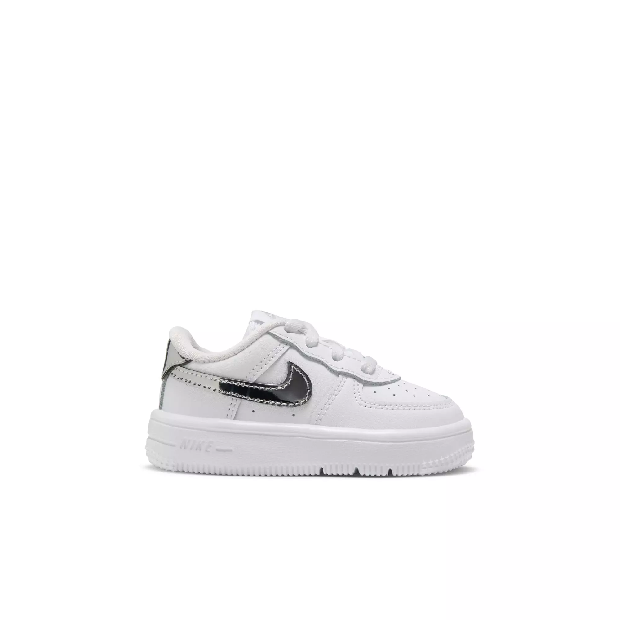 Nike Air Force 1 Low "White/Metallic Silver" Toddler Girls' Shoe - WHITE/SILVER