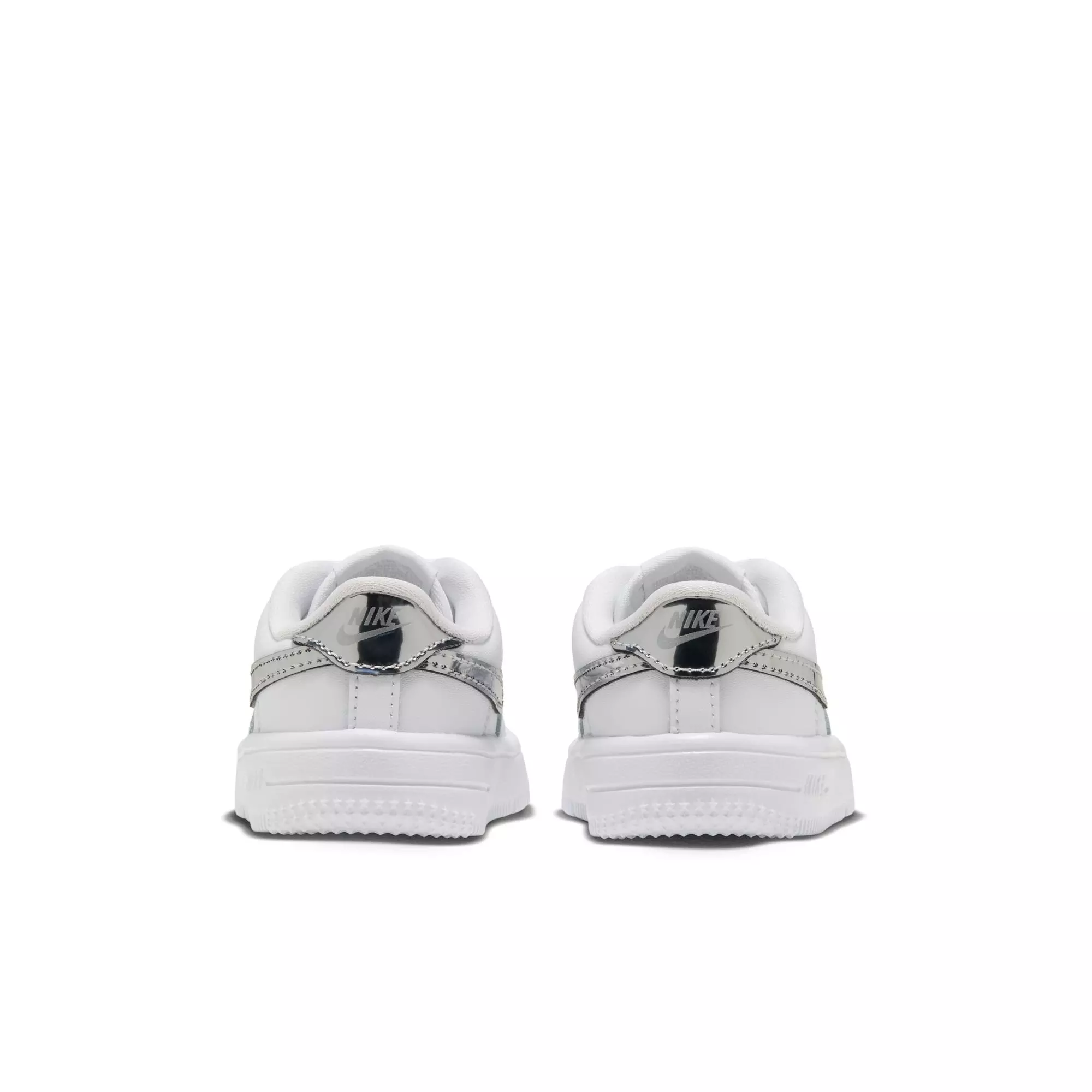 Nike Air Force 1 Low "White/Metallic Silver" Toddler Girls' Shoe - WHITE/SILVER