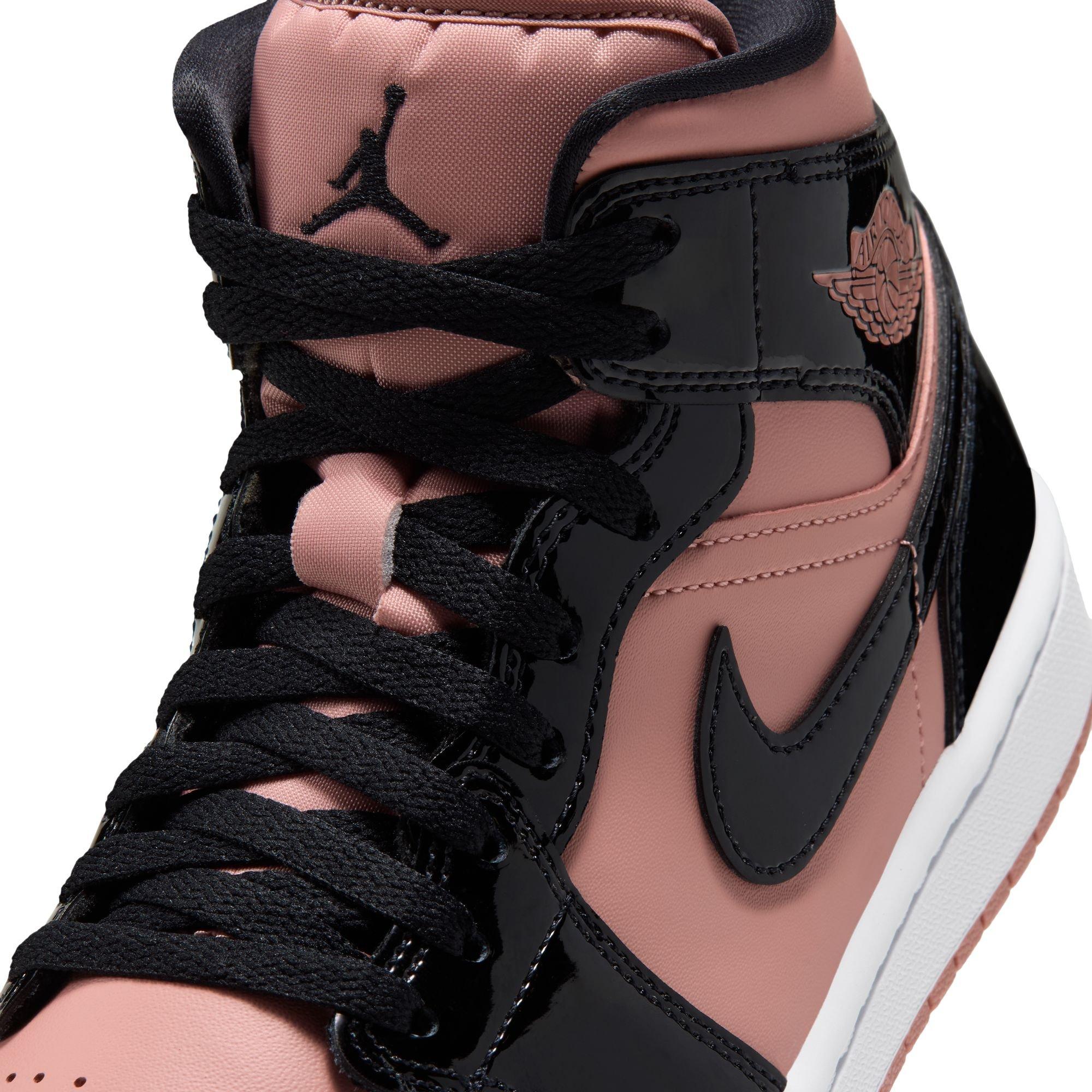 Jordan 1 Mid SE "Rust Pink/Black/White" Women's Shoe - PINK/BLACK