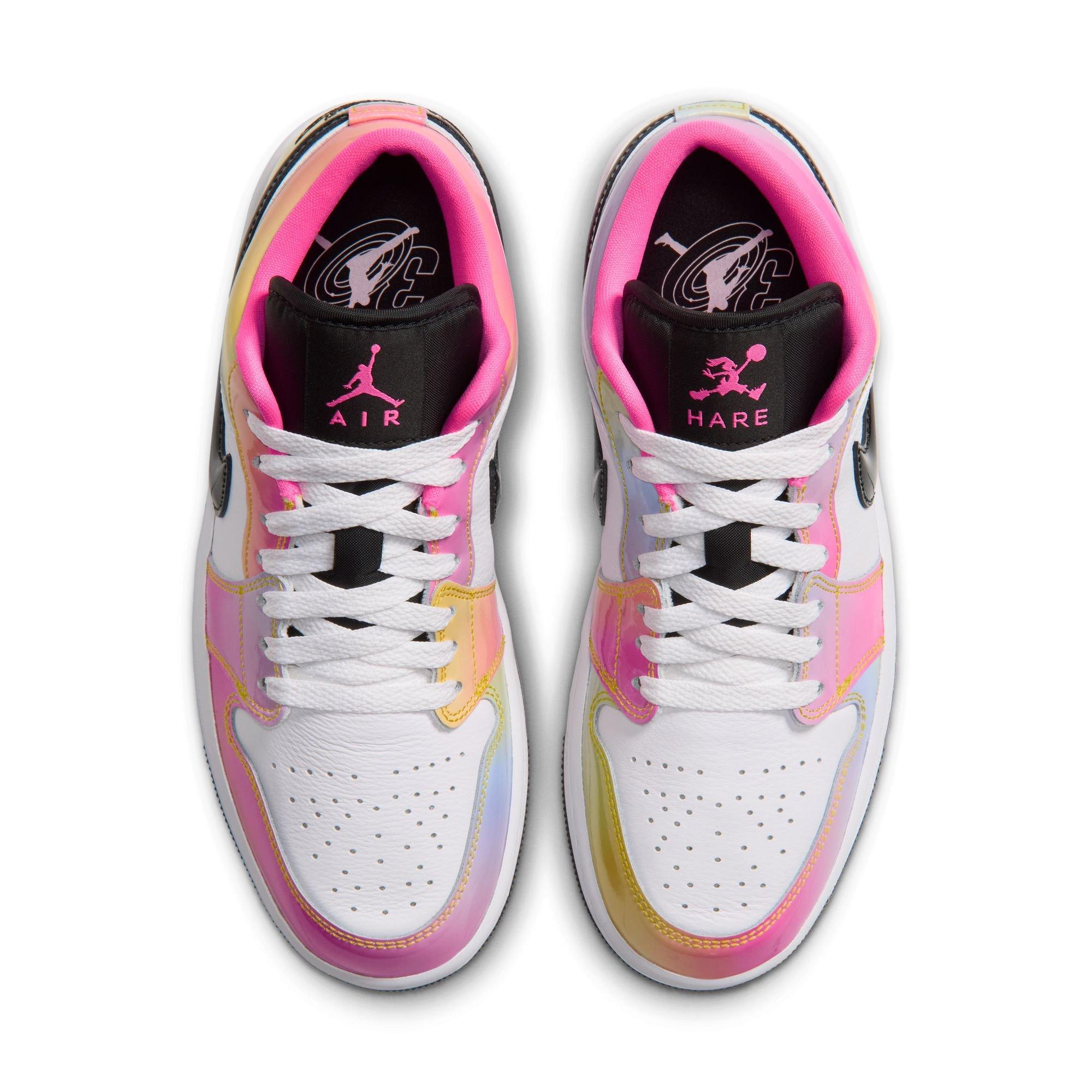 Jordan 1 Low SE "Lola Bunny" Women's Shoe - WHITE/BLACK/LASER PINK/YELLOW ZEST