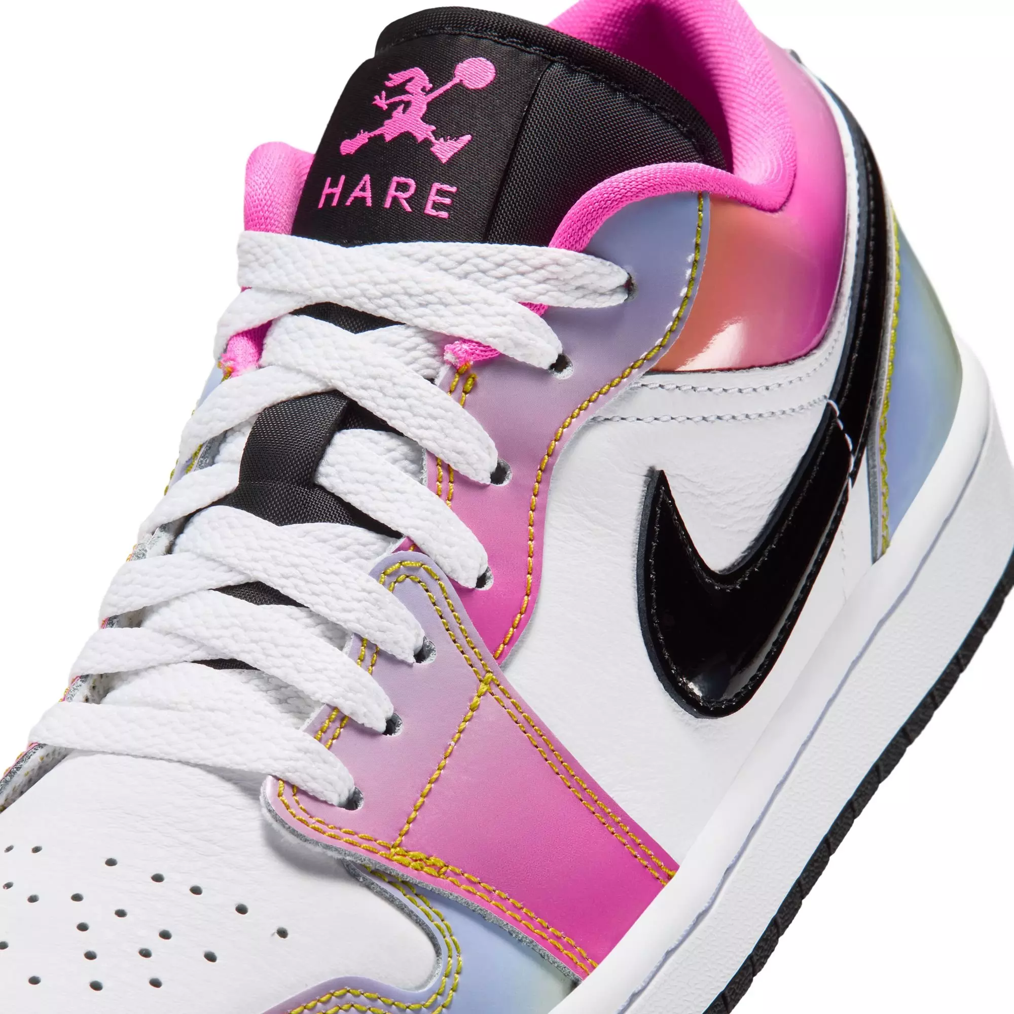 Jordan 1 Low SE "Lola Bunny" Women's Shoe - WHITE/BLACK/LASER PINK/YELLOW ZEST