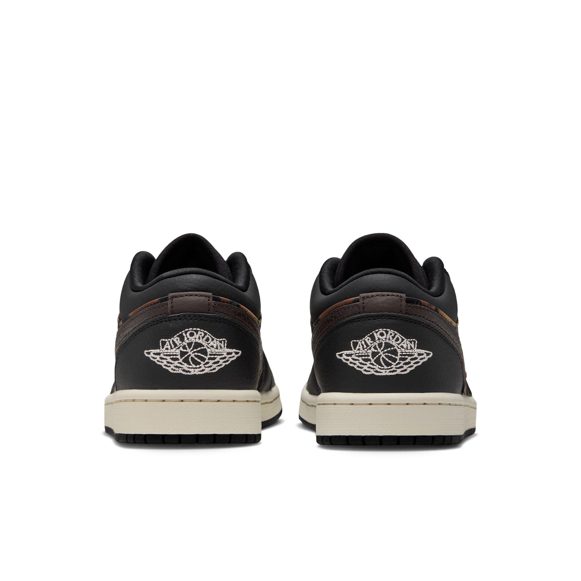Jordan 1 Low SE "Black/Chalk/Velvet Brown" Women's Shoe - BLACK/BROWN