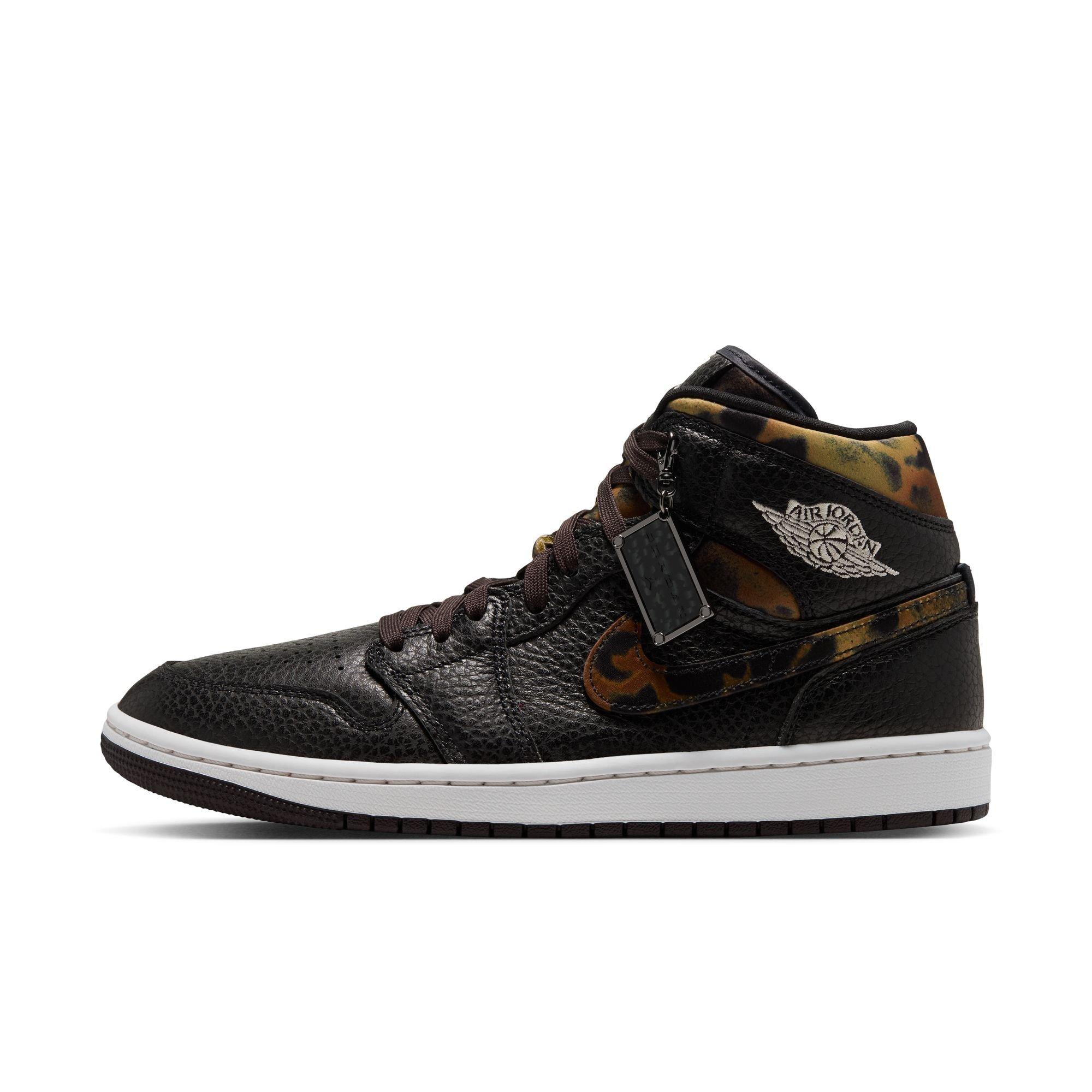 Jordan 1 Mid SE "Black/Chalk/Velvet Brown" Women's Shoe - BLACK/BROWN