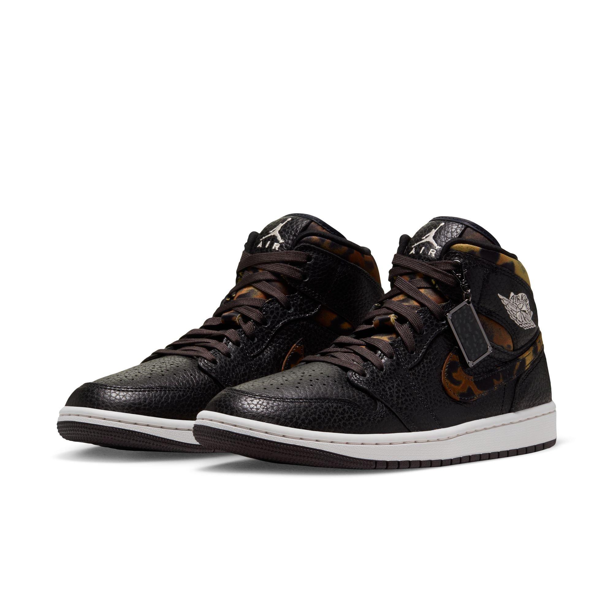 Jordan 1 Mid SE "Black/Chalk/Velvet Brown" Women's Shoe - BLACK/BROWN