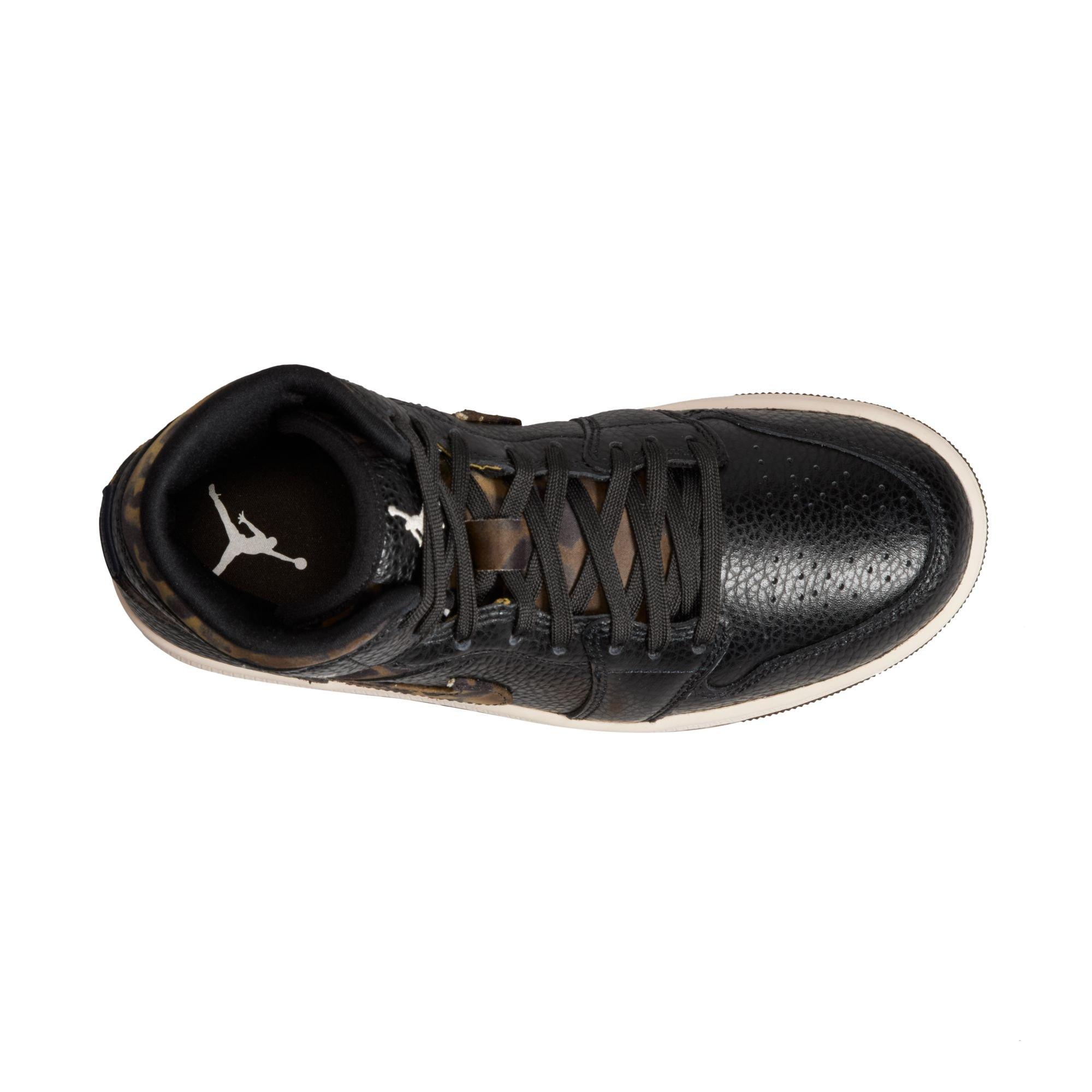 Jordan 1 Mid SE "Black/Chalk/Velvet Brown" Women's Shoe - BLACK/BROWN