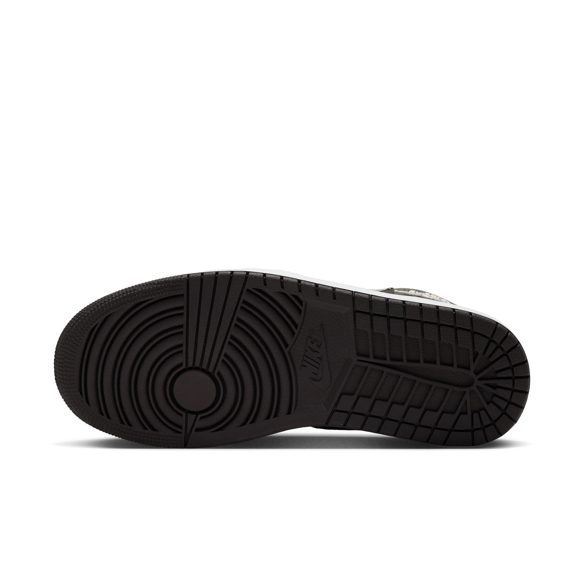 Jordan 1 Mid SE "Black/Chalk/Velvet Brown" Women's Shoe - BLACK/BROWN