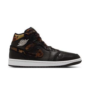 Jordan 1 Mid SE "Black/Chalk/Velvet Brown" Women's Shoe - BLACK/BROWN