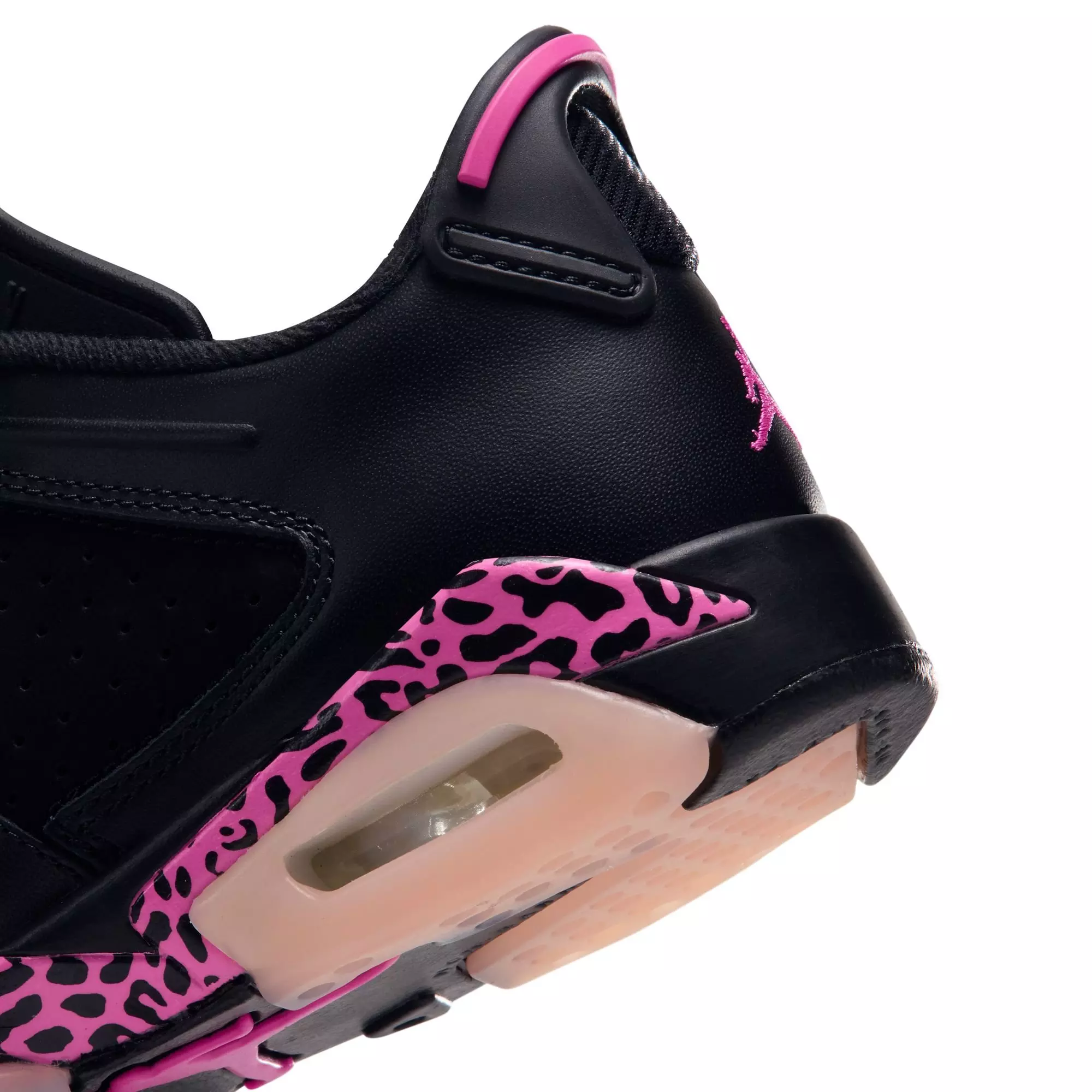Jordan 6 Retro "Fierce Pink" Grade School Kids' Shoe - BLACK/LASER FUCHSIA/PINK FOAM