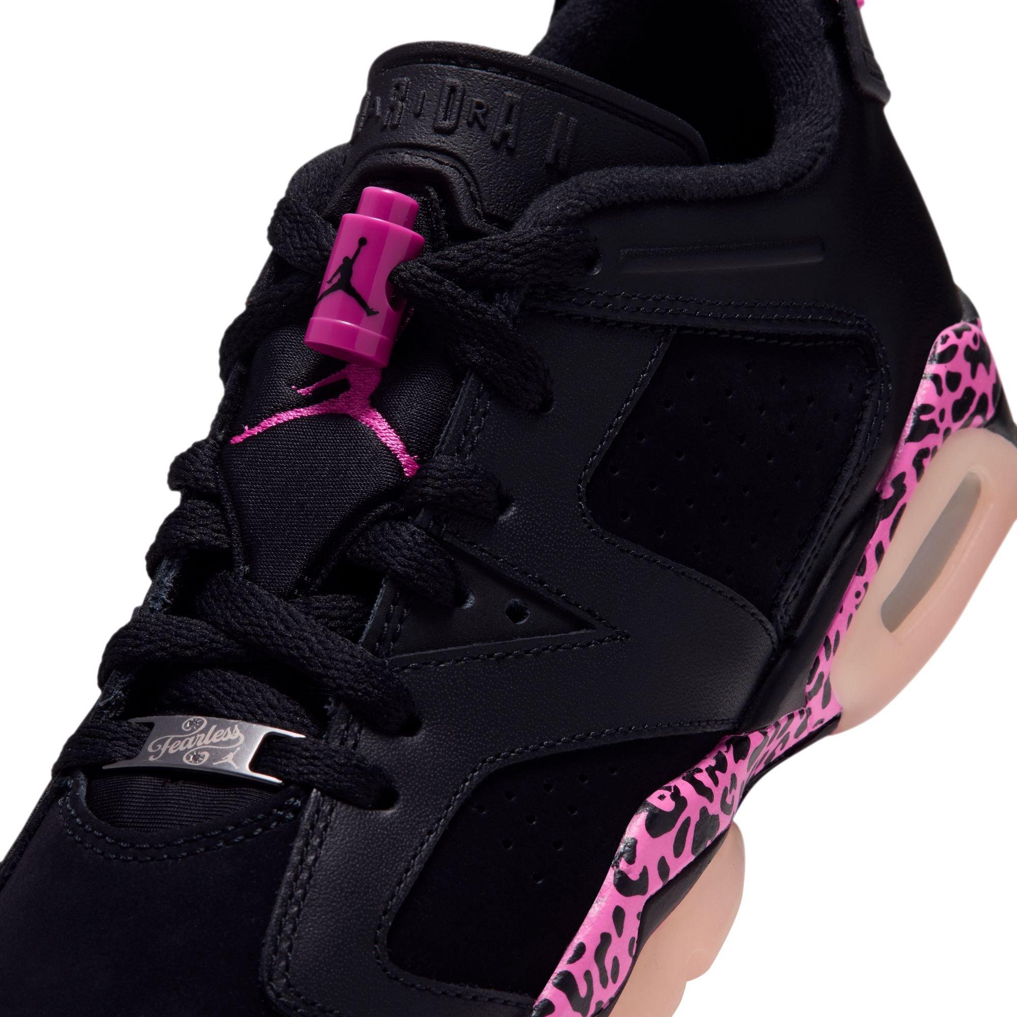 Jordan 6 Retro "Fierce Pink" Grade School Kids' Shoe - BLACK/LASER FUCHSIA/PINK FOAM