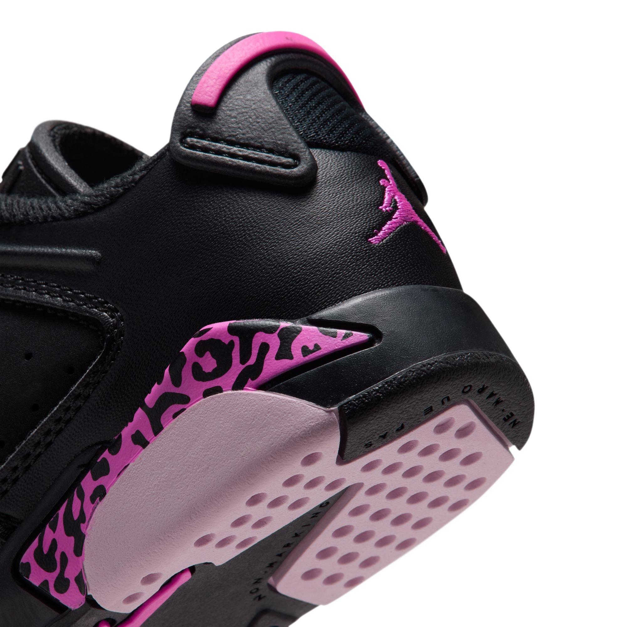 Jordan 6 Retro "Fierce Pink" Preschool Kids' Shoe - BLACK/LASER FUCHSIA/PINK FOAM