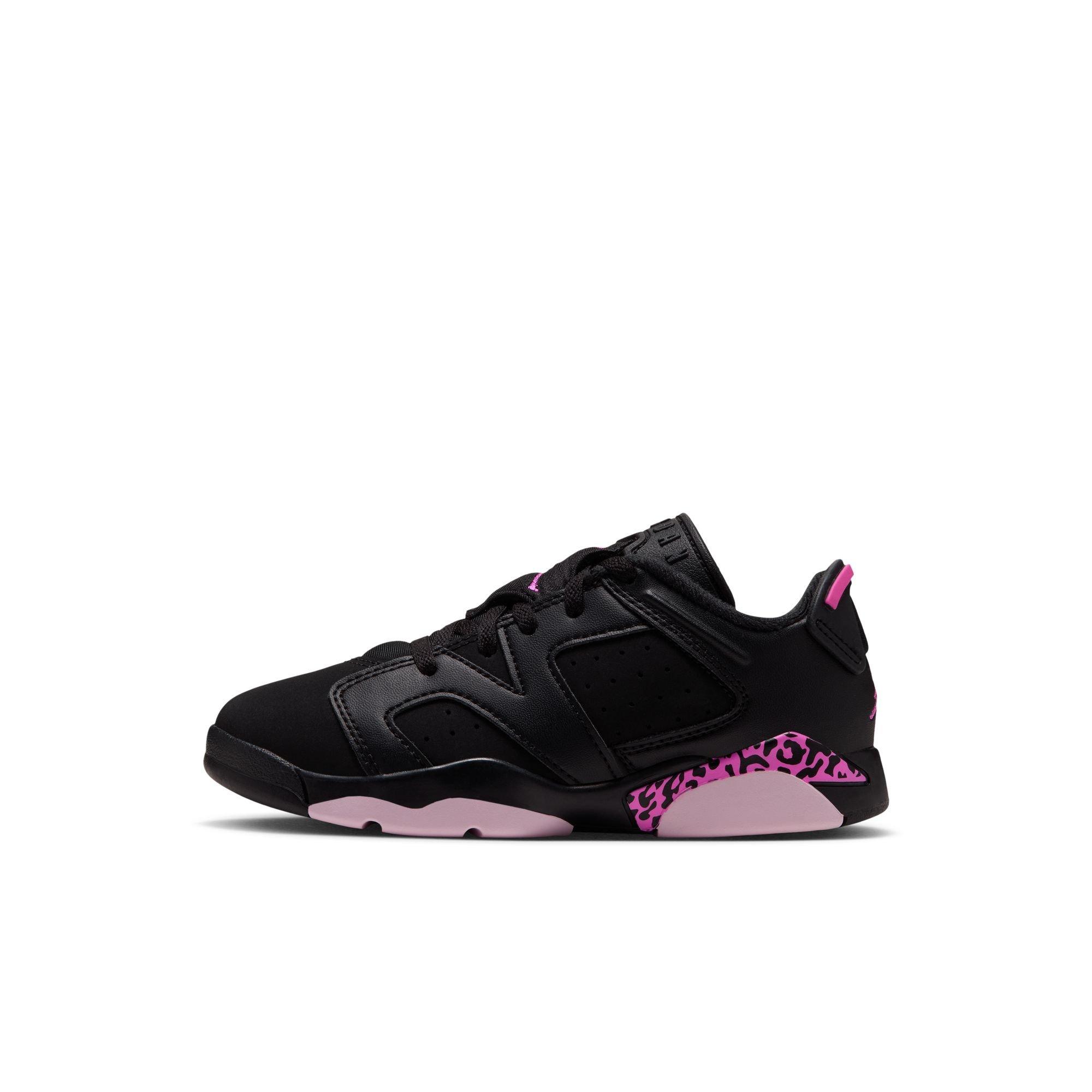 Jordan 6 Retro "Fierce Pink" Preschool Kids' Shoe - BLACK/LASER FUCHSIA/PINK FOAM
