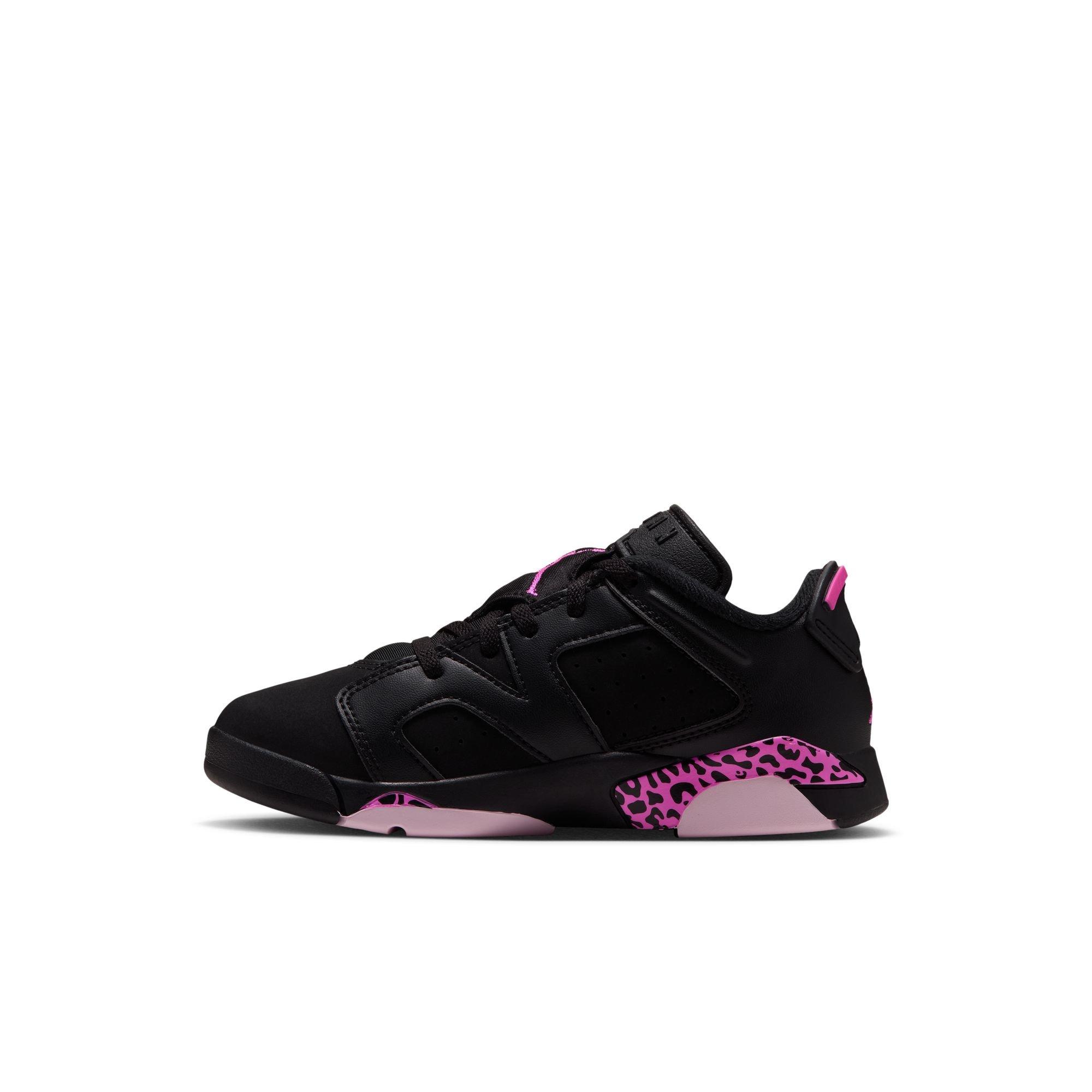 Jordan 6 Retro "Fierce Pink" Preschool Kids' Shoe - BLACK/LASER FUCHSIA/PINK FOAM