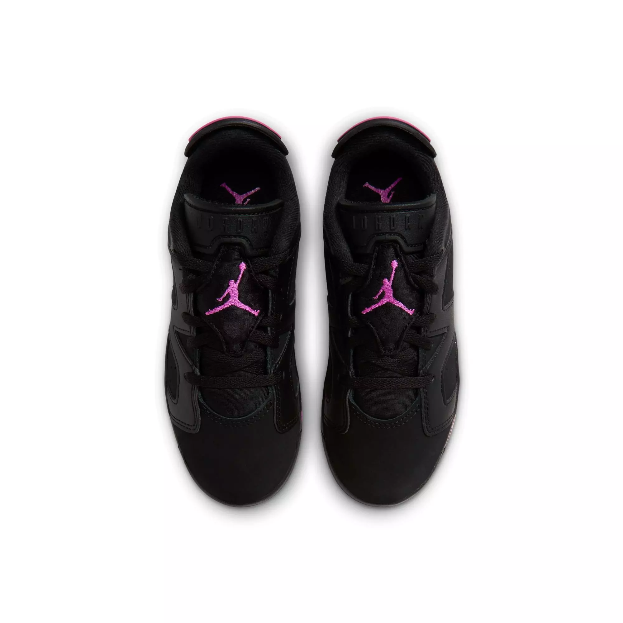 Jordan 6 Retro "Fierce Pink" Preschool Kids' Shoe - BLACK/LASER FUCHSIA/PINK FOAM