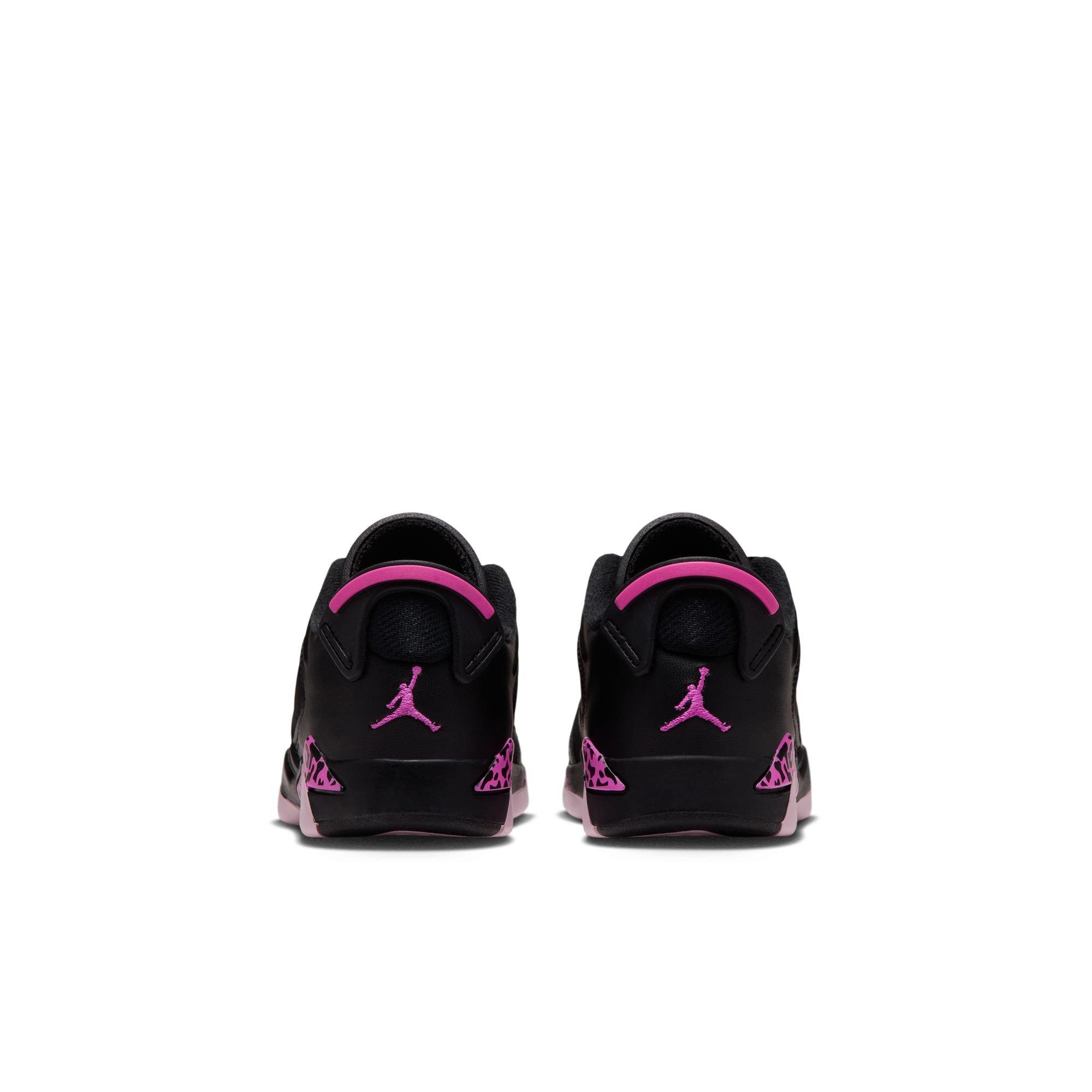Jordan 6 Retro "Fierce Pink" Preschool Kids' Shoe - BLACK/LASER FUCHSIA/PINK FOAM