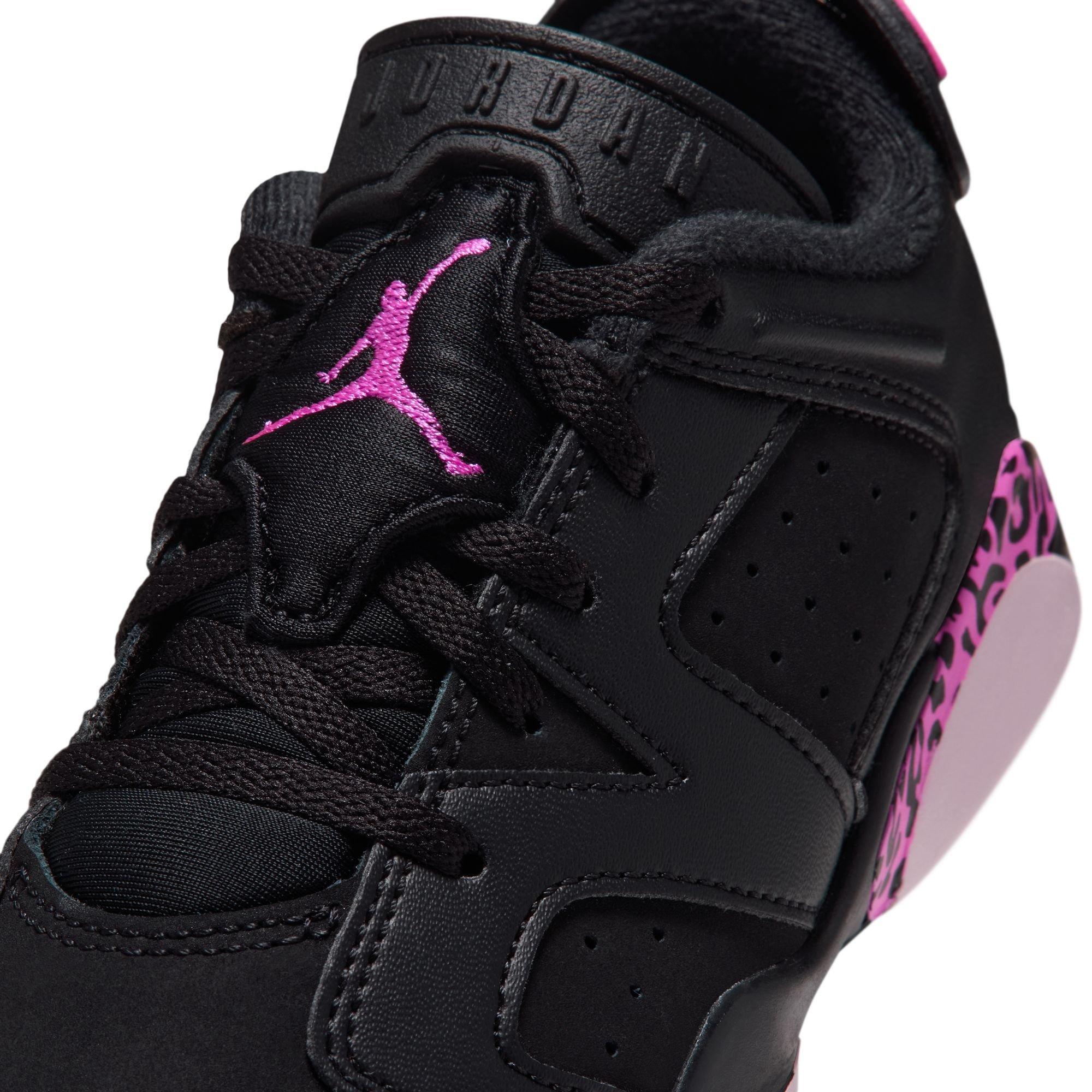 Jordan 6 Retro "Fierce Pink" Preschool Kids' Shoe - BLACK/LASER FUCHSIA/PINK FOAM