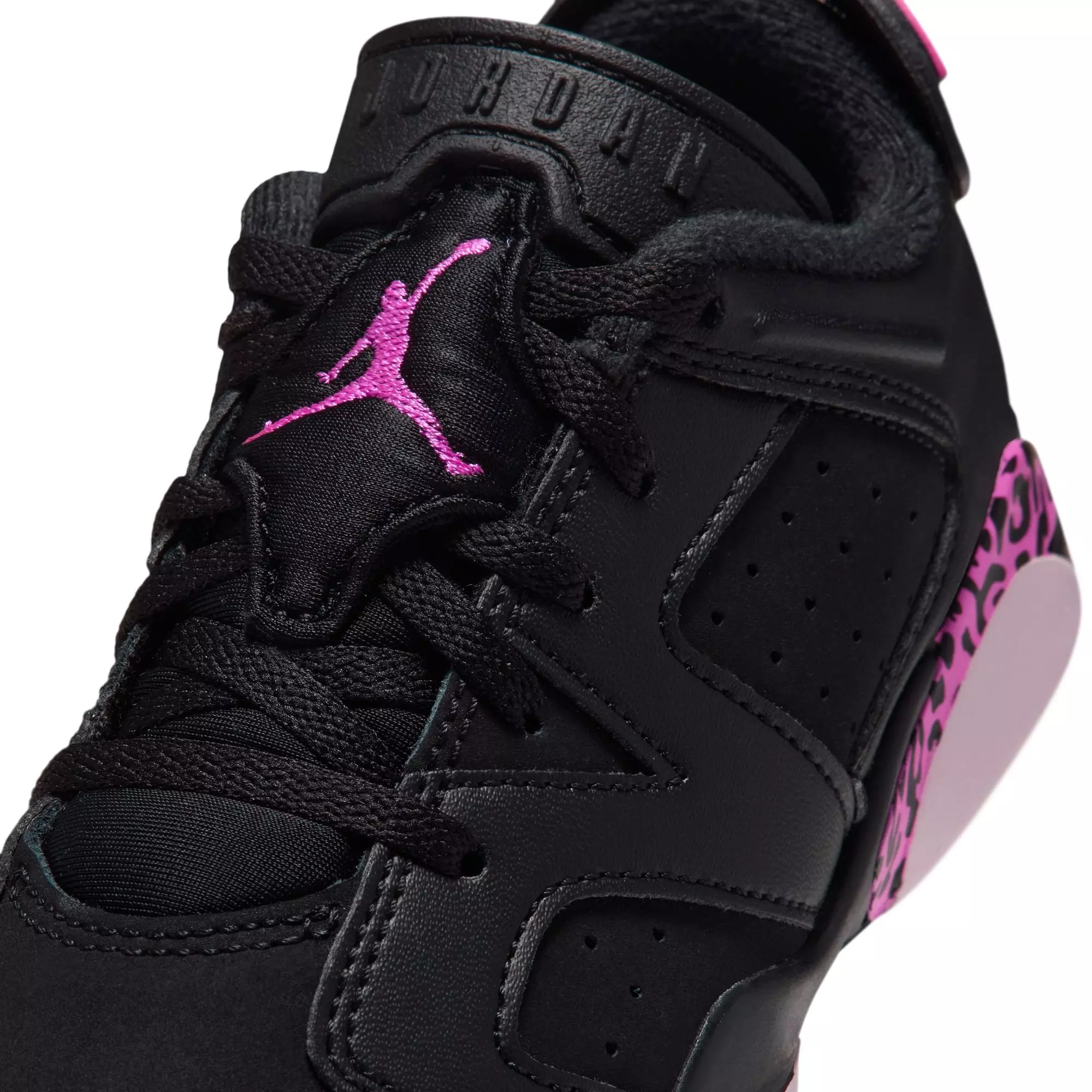 Jordan 6 Retro "Fierce Pink" Preschool Kids' Shoe - BLACK/LASER FUCHSIA/PINK FOAM