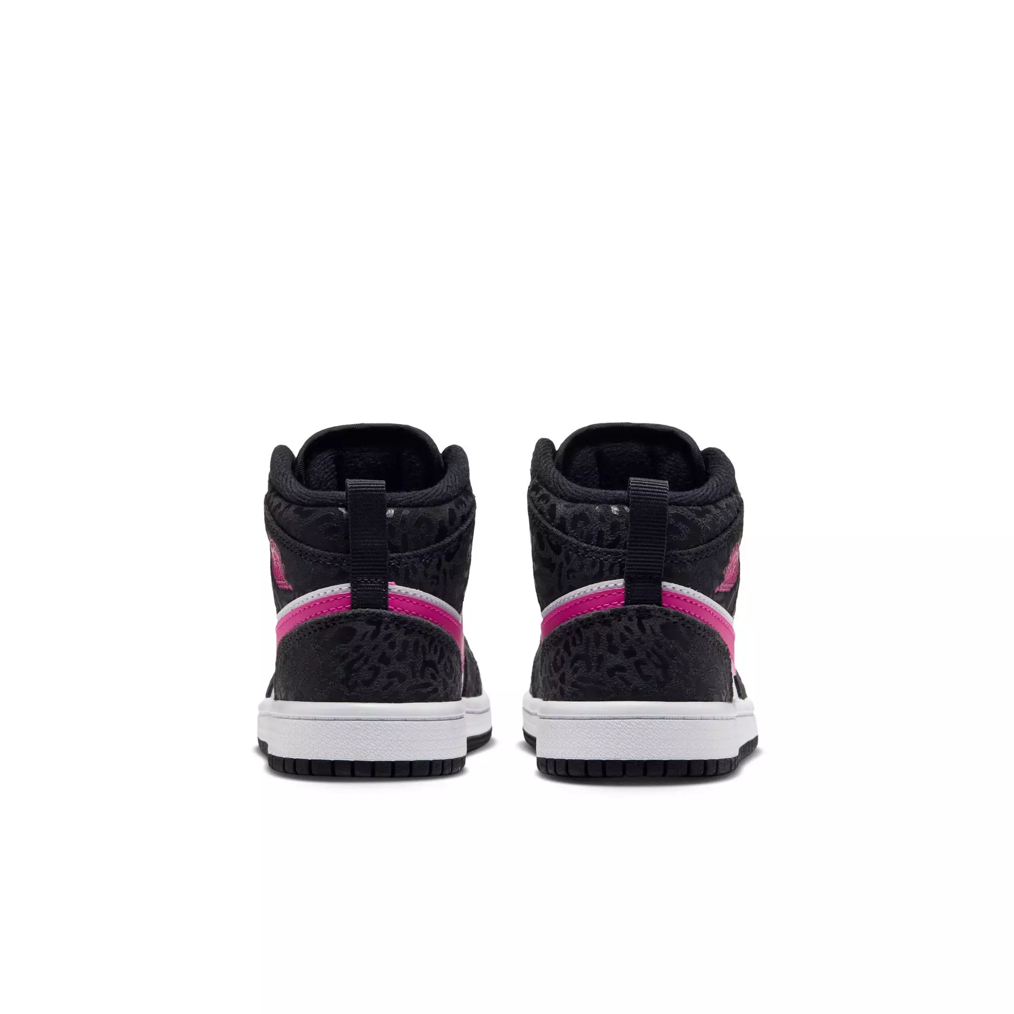 Jordan 1 Mid SE "Black/Laser Fuchsia/Anthracite/White" Preschool Girls' Shoe - BLACK/PINK