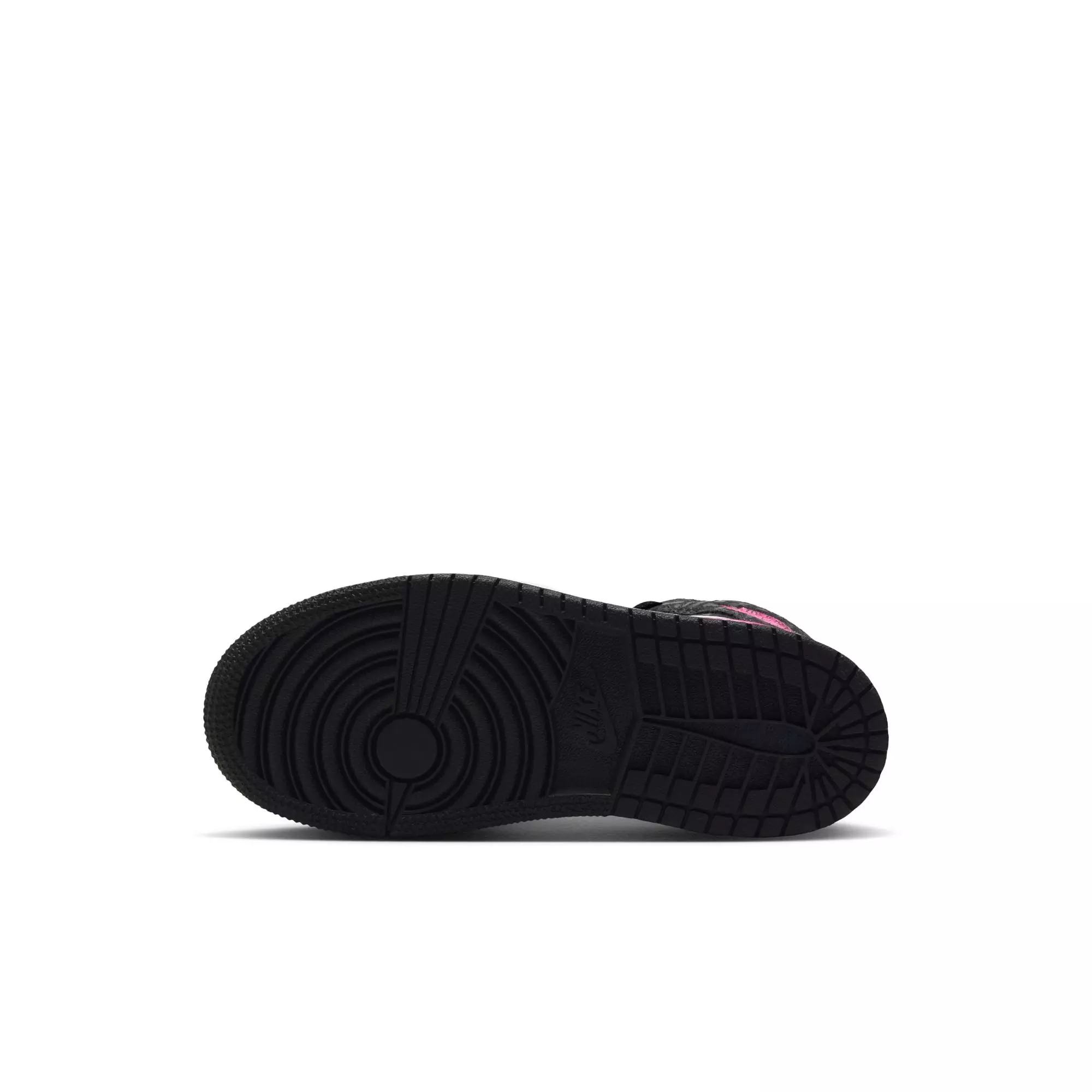 Jordan 1 Mid SE "Black/Laser Fuchsia/Anthracite/White" Preschool Girls' Shoe - BLACK/PINK