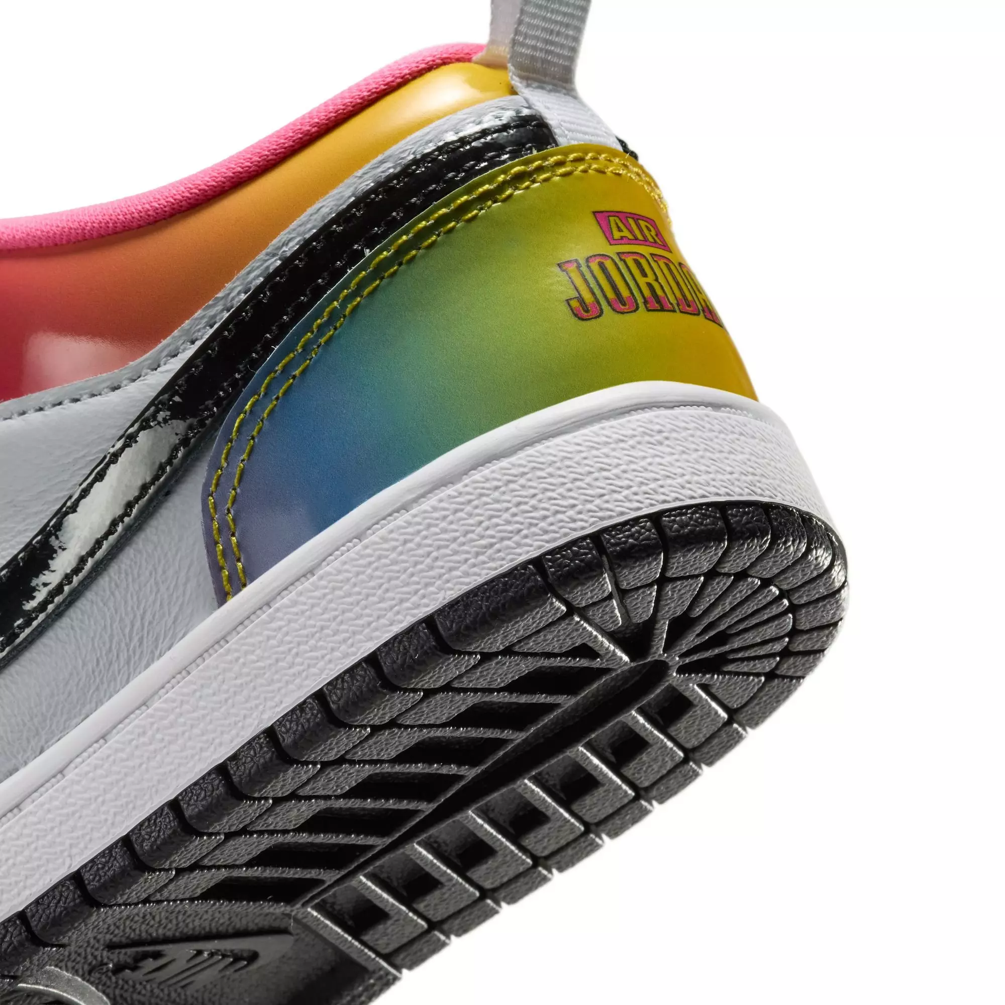 Jordan 1 Low SE "Space Jam" Preschool Kids' Shoe - WHITE/BLACK/LASER PINK/YELLOW ZEST
